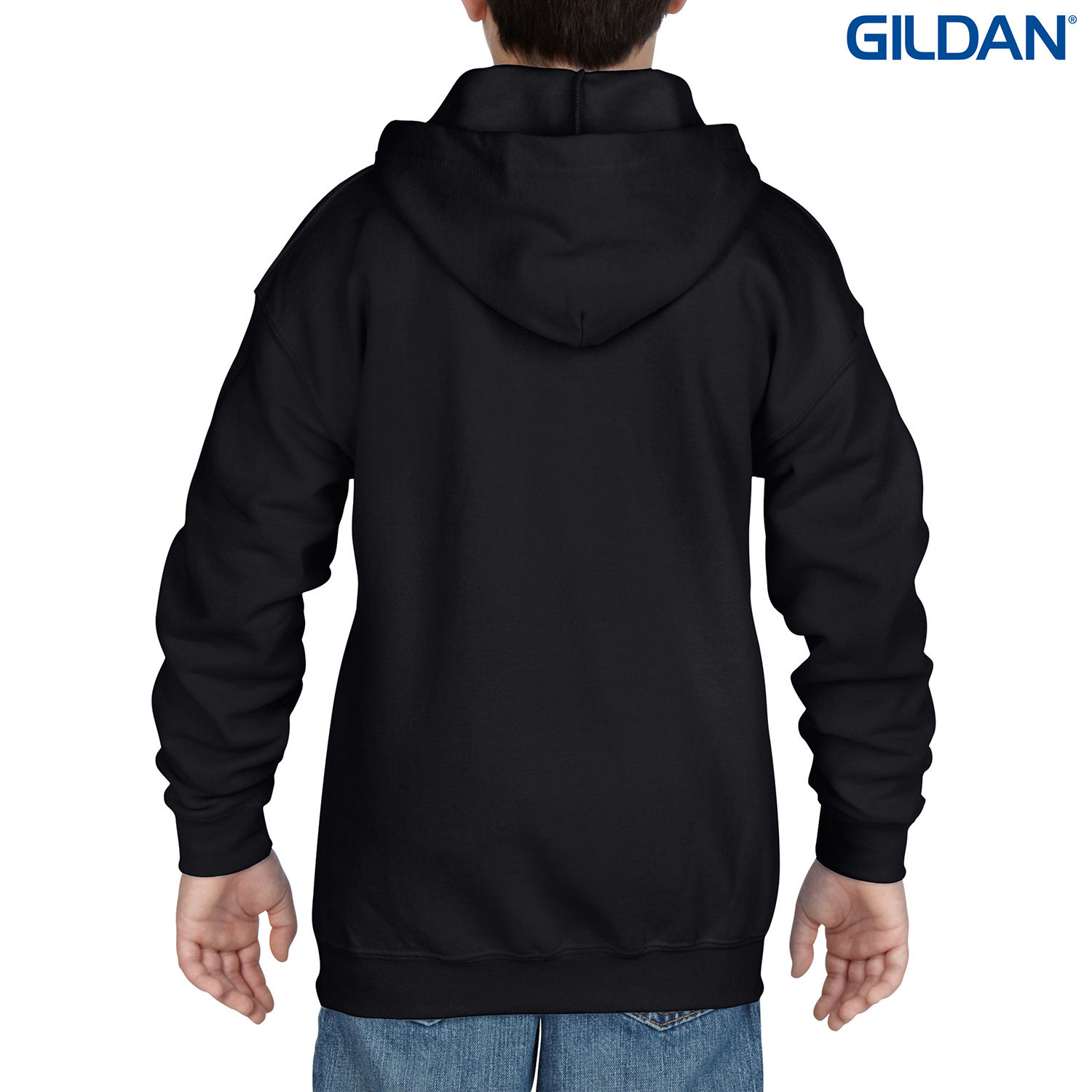 18600B Gildan Heavy Blend Youth Full Zip Hooded Sweatshirt - Image 7