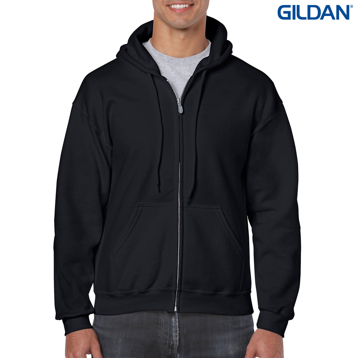 18600 Gildan Heavy Blend Adult Full Zip Hooded Sweatshirt - Image 4