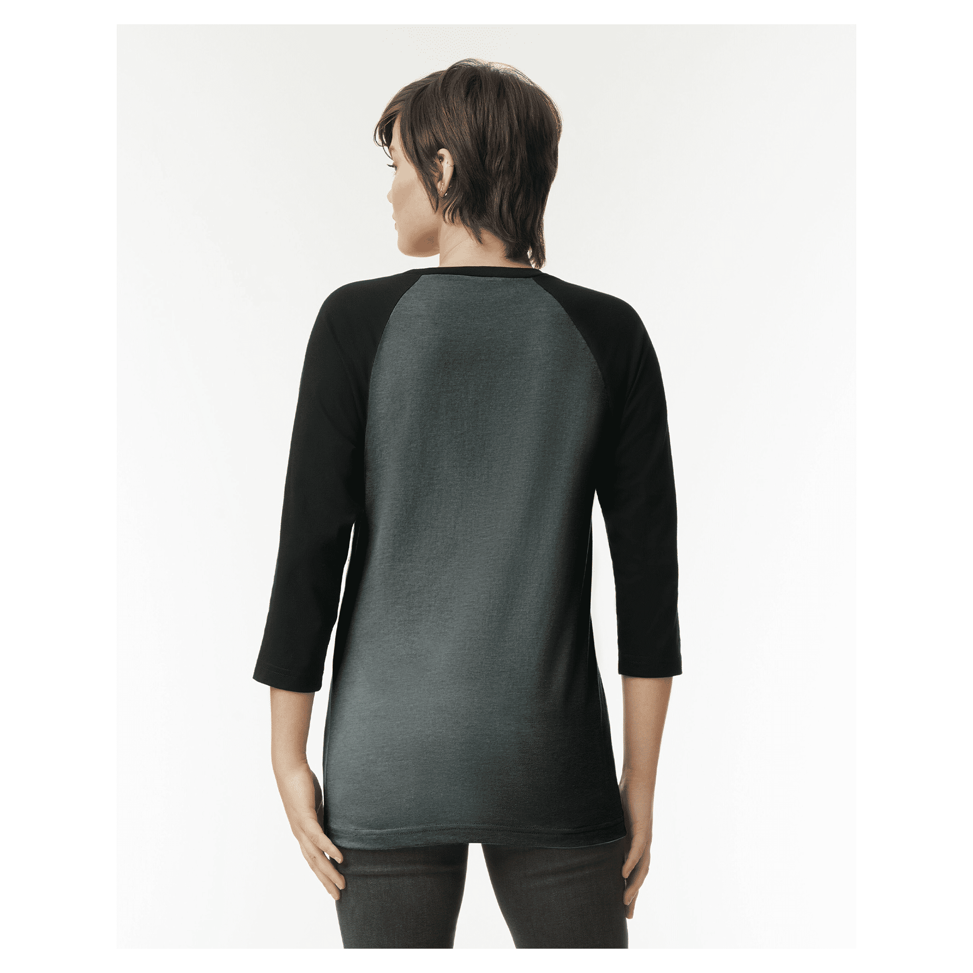2003CVC American Apparel CVC Unisex Raglan T-shirt - Image 11