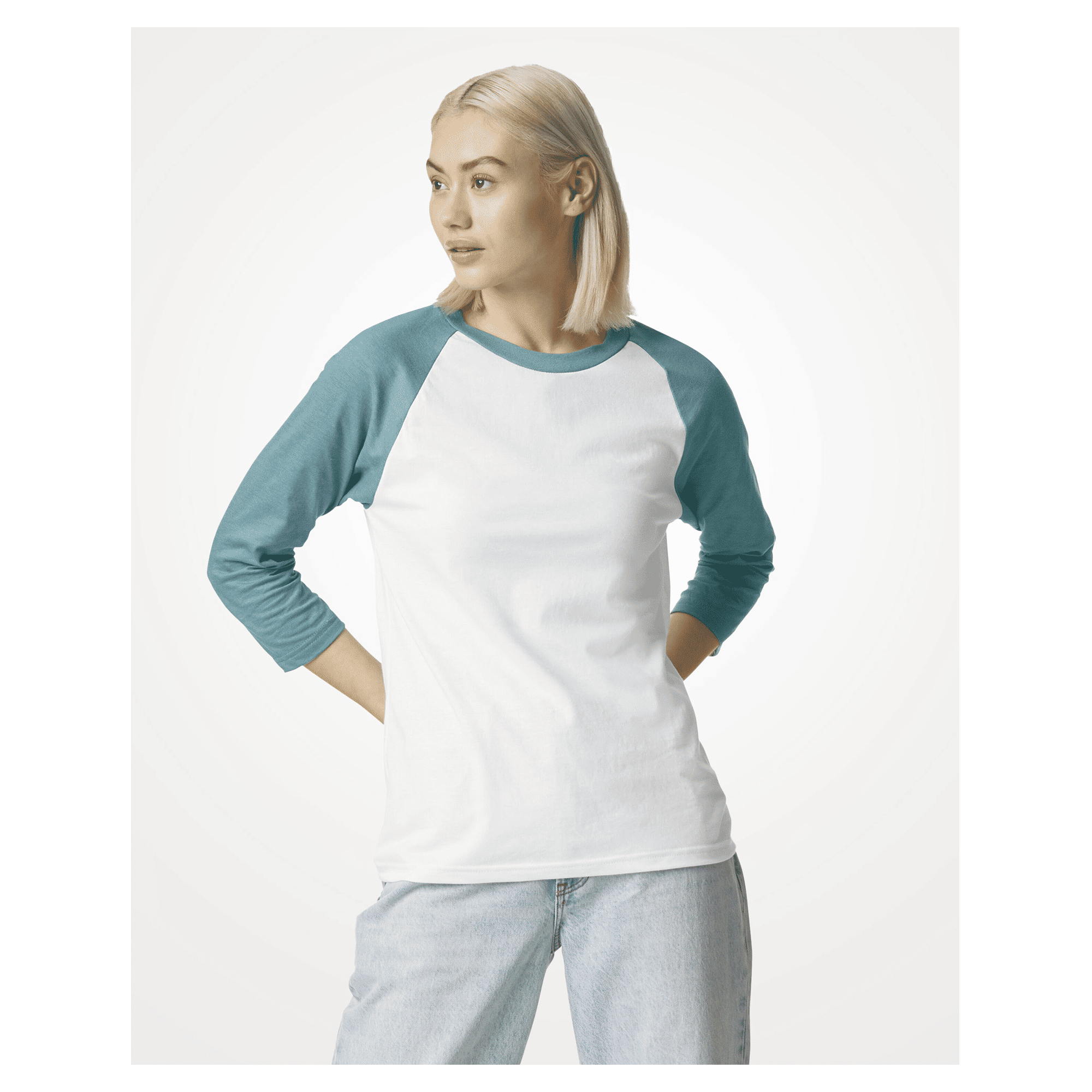 2003CVC American Apparel CVC Unisex Raglan T-shirt - Image 19