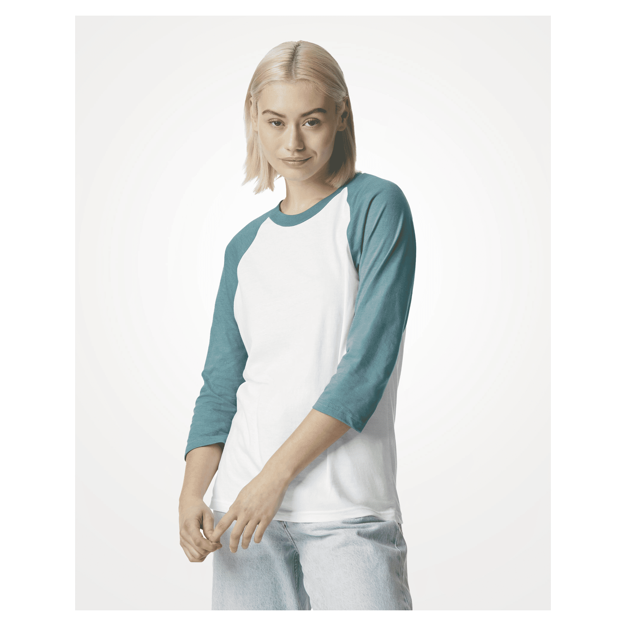 2003CVC American Apparel CVC Unisex Raglan T-shirt - Image 21