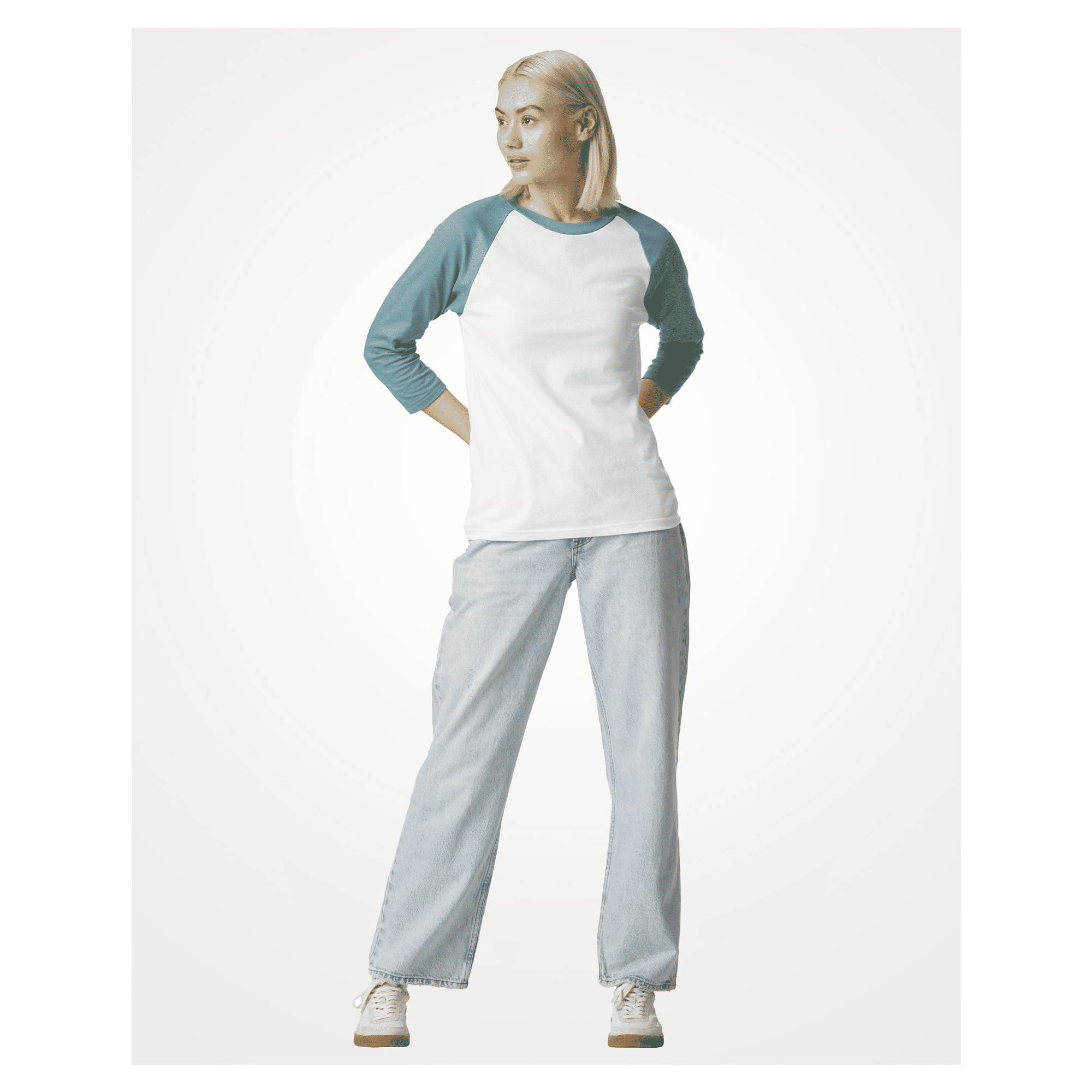 2003CVC American Apparel CVC Unisex Raglan T-shirt - Image 22