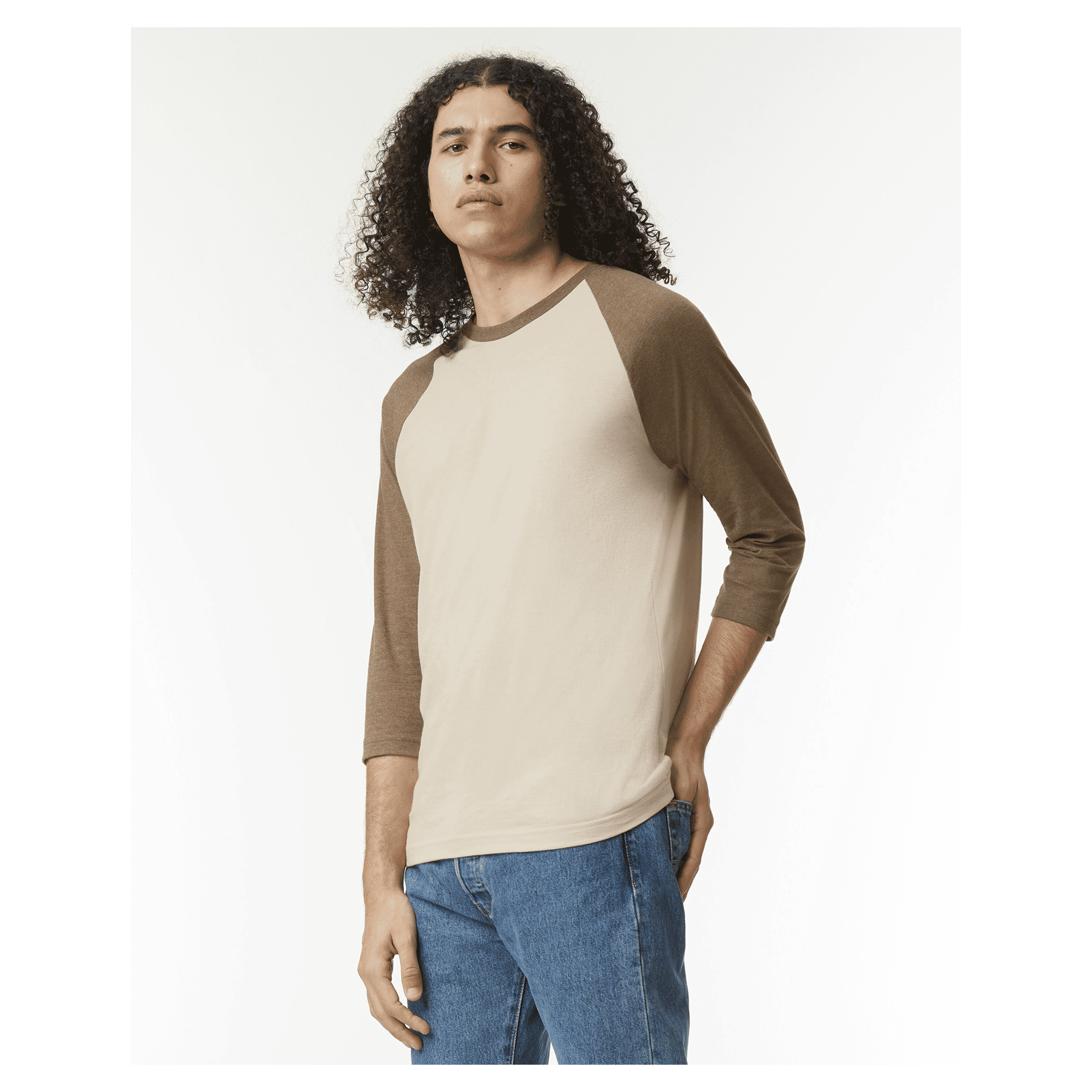 2003CVC American Apparel CVC Unisex Raglan T-shirt - Image 5
