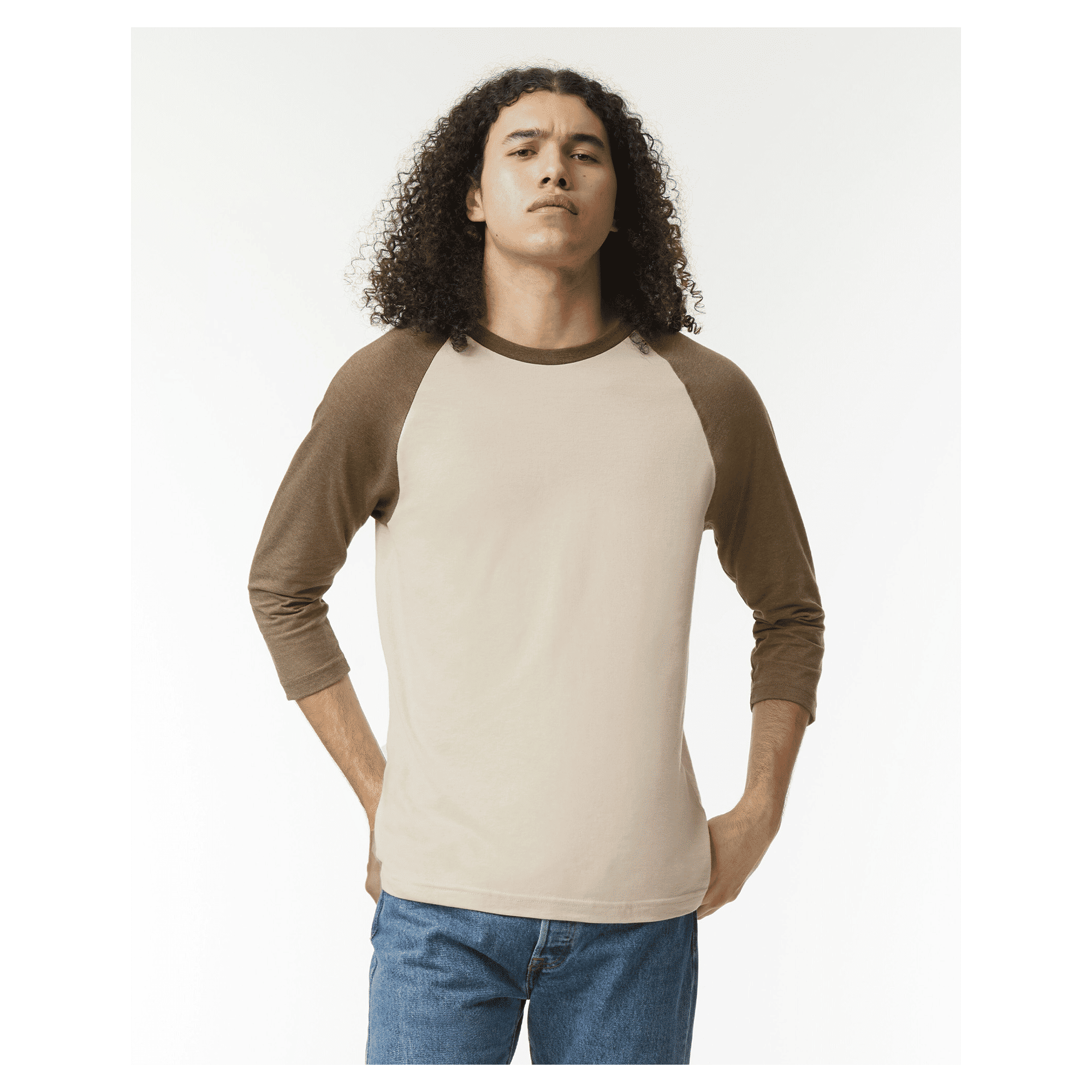 2003CVC American Apparel CVC Unisex Raglan T-shirt - Image 7