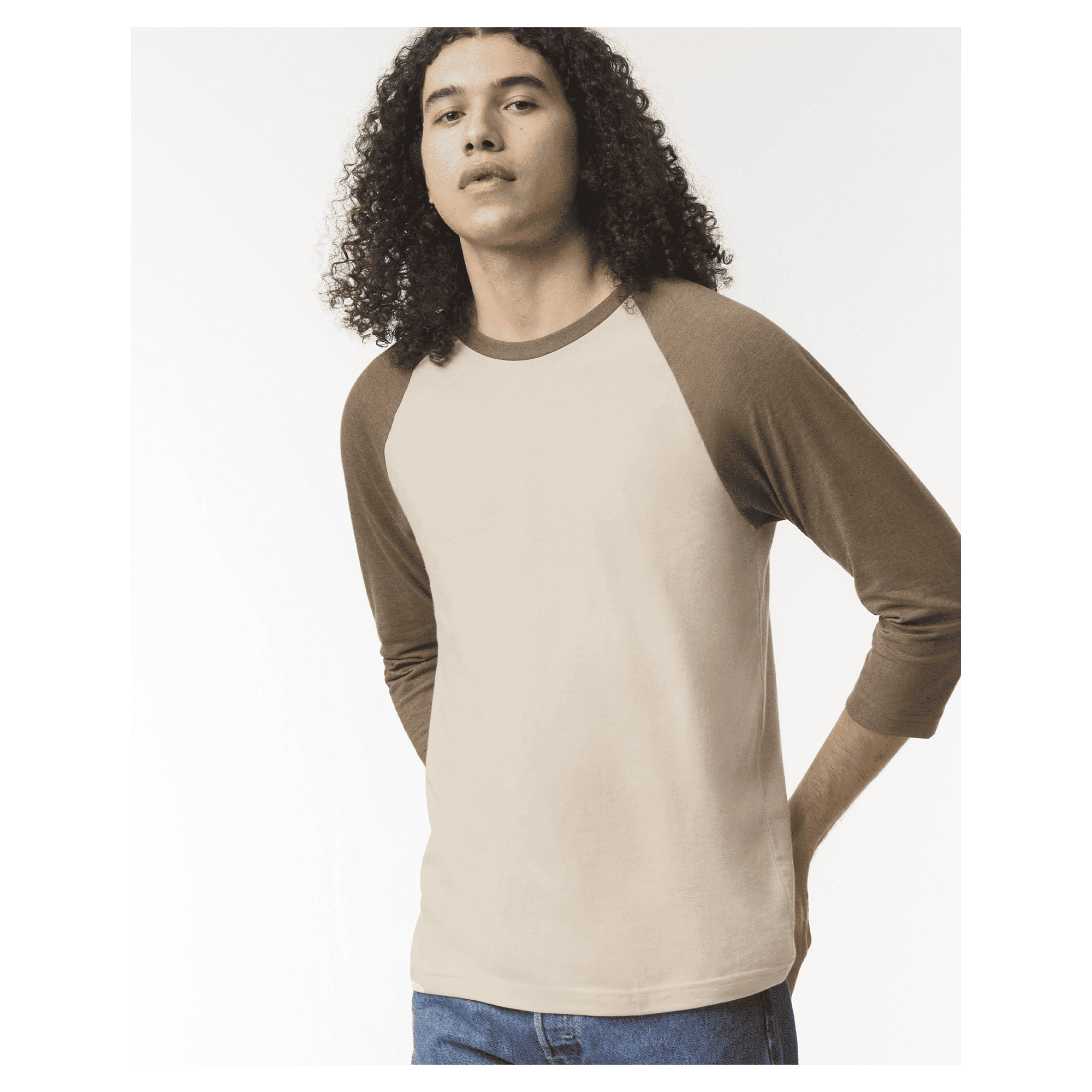 2003CVC American Apparel CVC Unisex Raglan T-shirt - Image 8