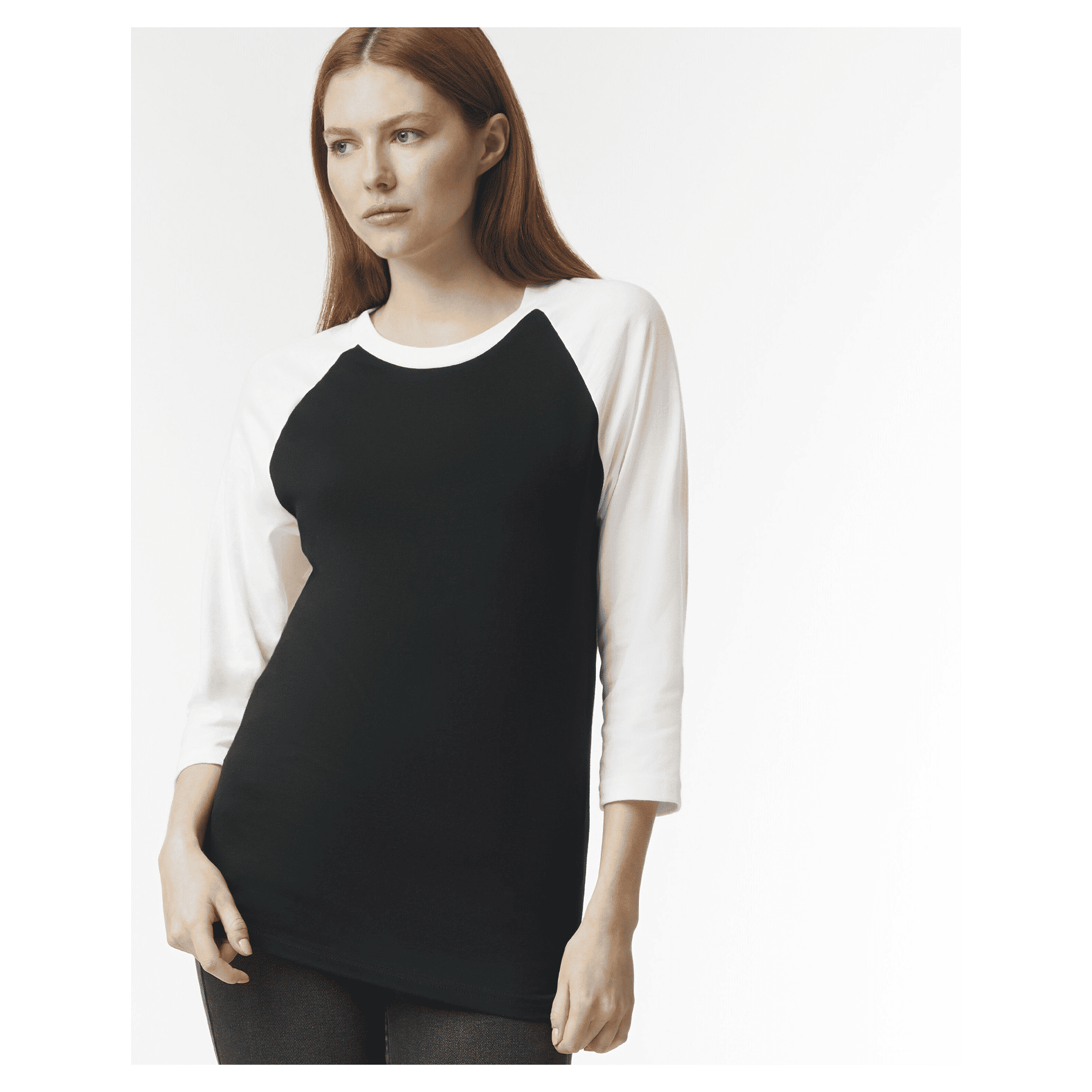 2003CVC American Apparel CVC Unisex Raglan T-shirt - Image 3