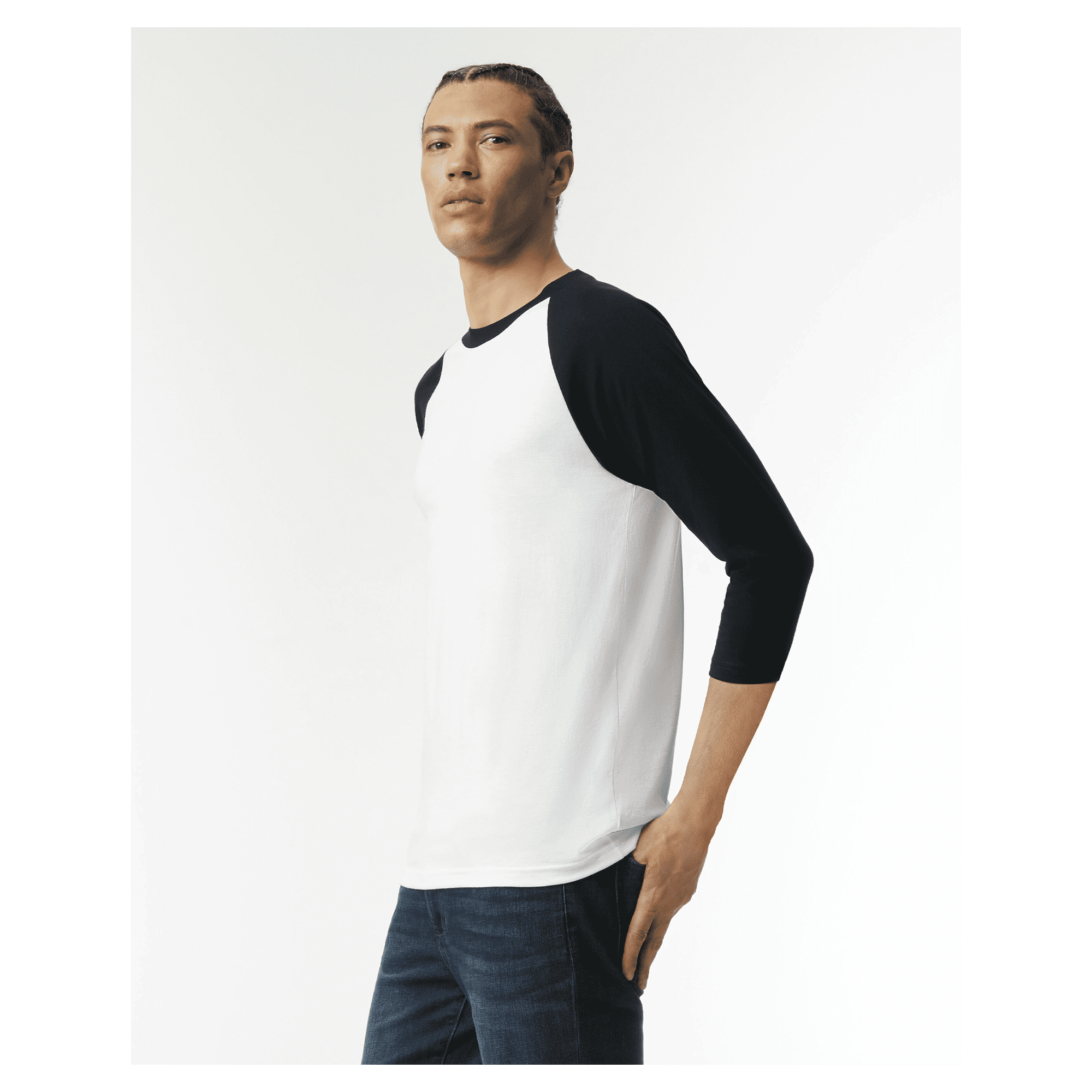 2003CVC American Apparel CVC Unisex Raglan T-shirt - Image 16