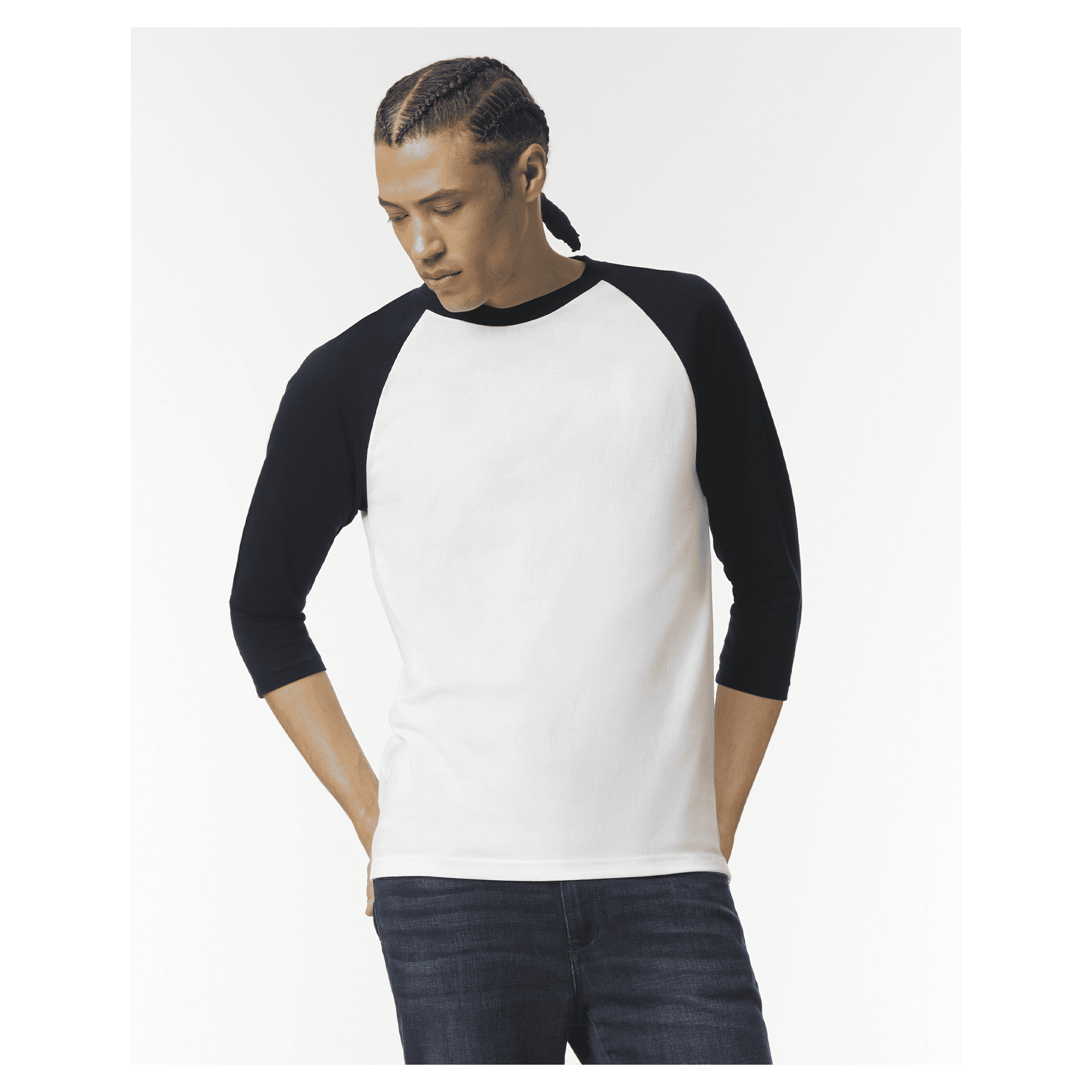 2003CVC American Apparel CVC Unisex Raglan T-shirt - Image 18