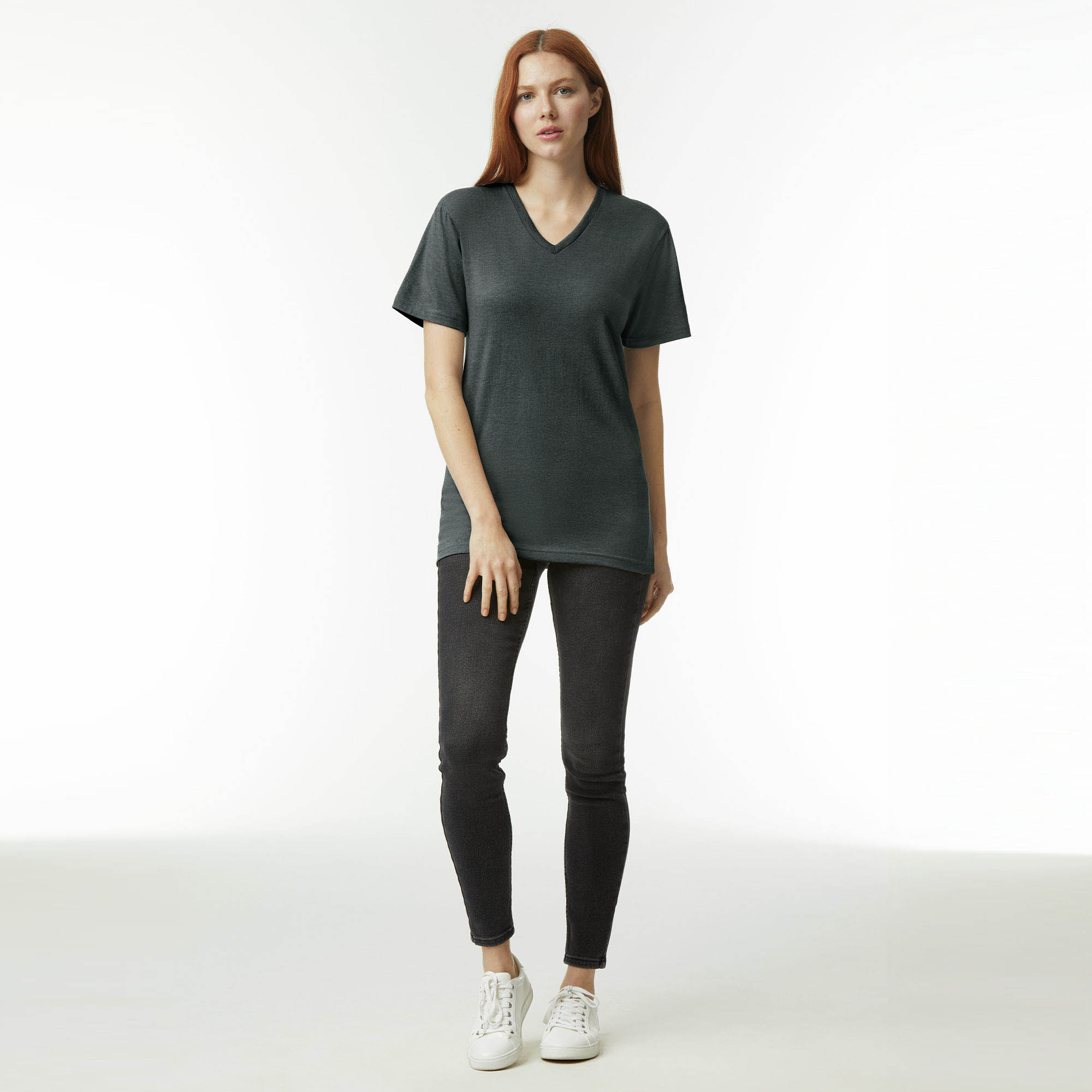 2006CVC American Apparel CVC Unisex V-neck T-shirt - Image 4
