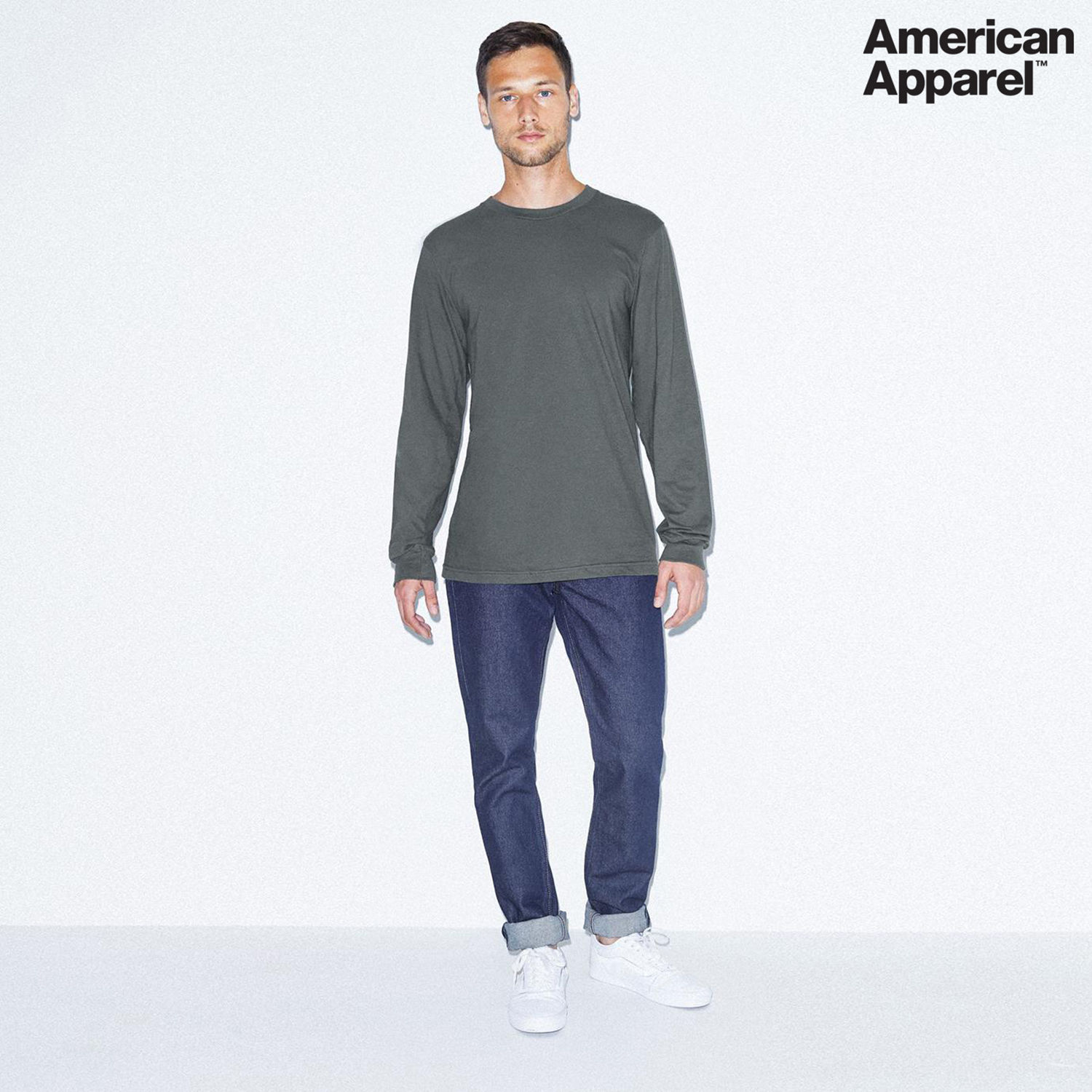 2007W American Apparel Cotton Long Sleeve Fine Jersey T-shirt - Image 8