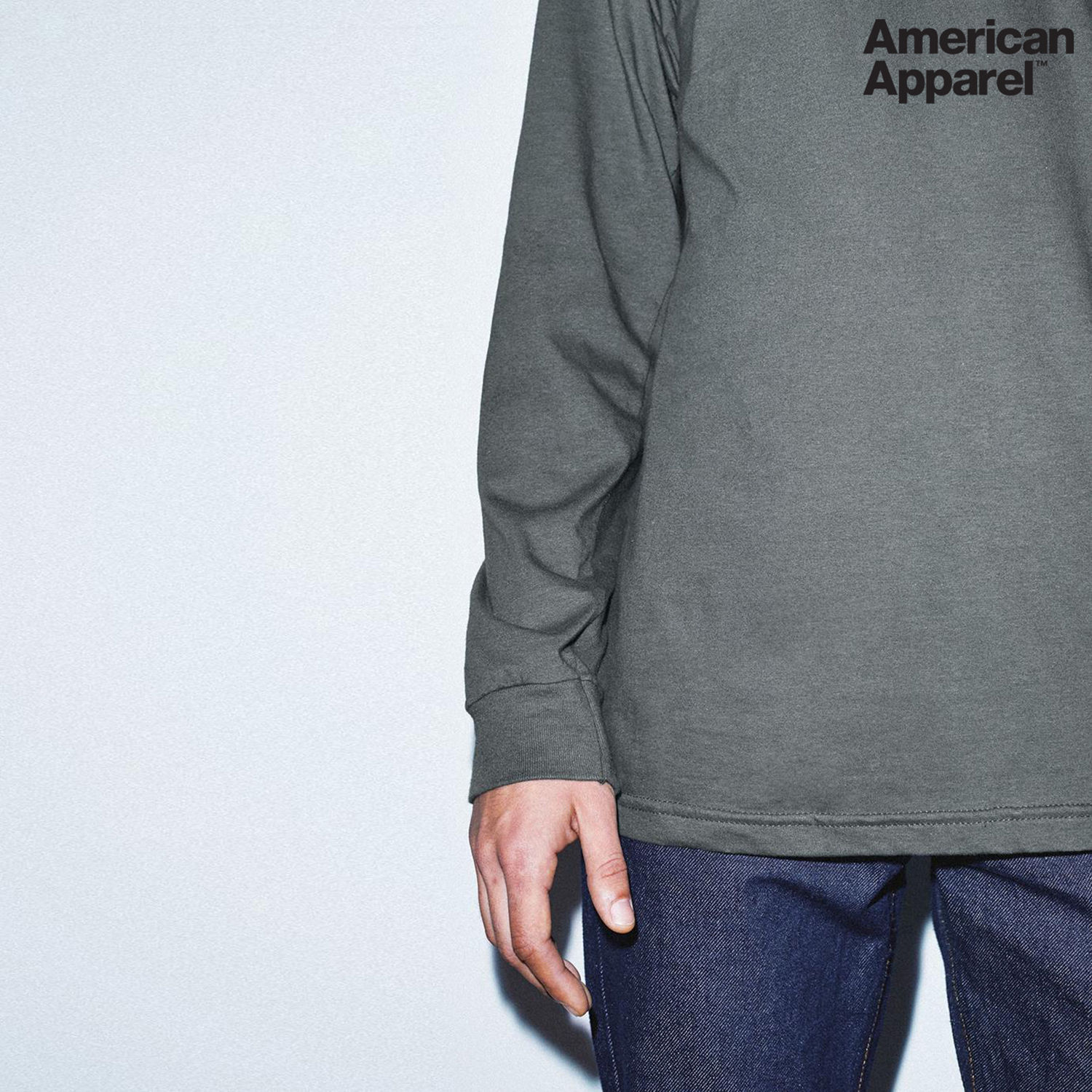2007W American Apparel Cotton Long Sleeve Fine Jersey T-shirt - Image 9