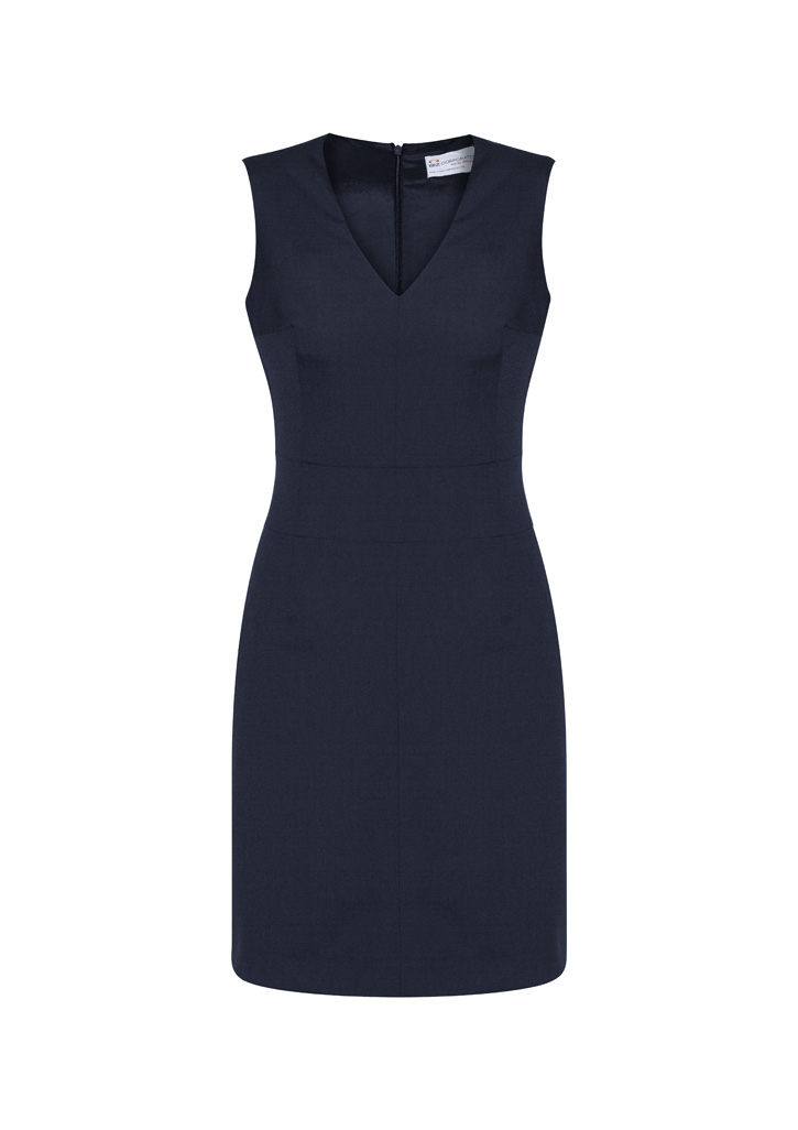 Womens Comfort Wool Stretch Sleeveless V-Neck Dress - Image 12