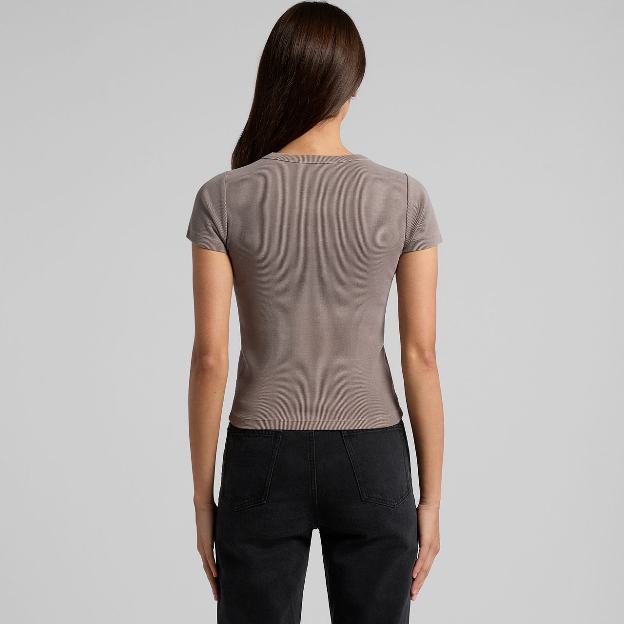 Wo's Faded Organic Rib Tee - Image 3
