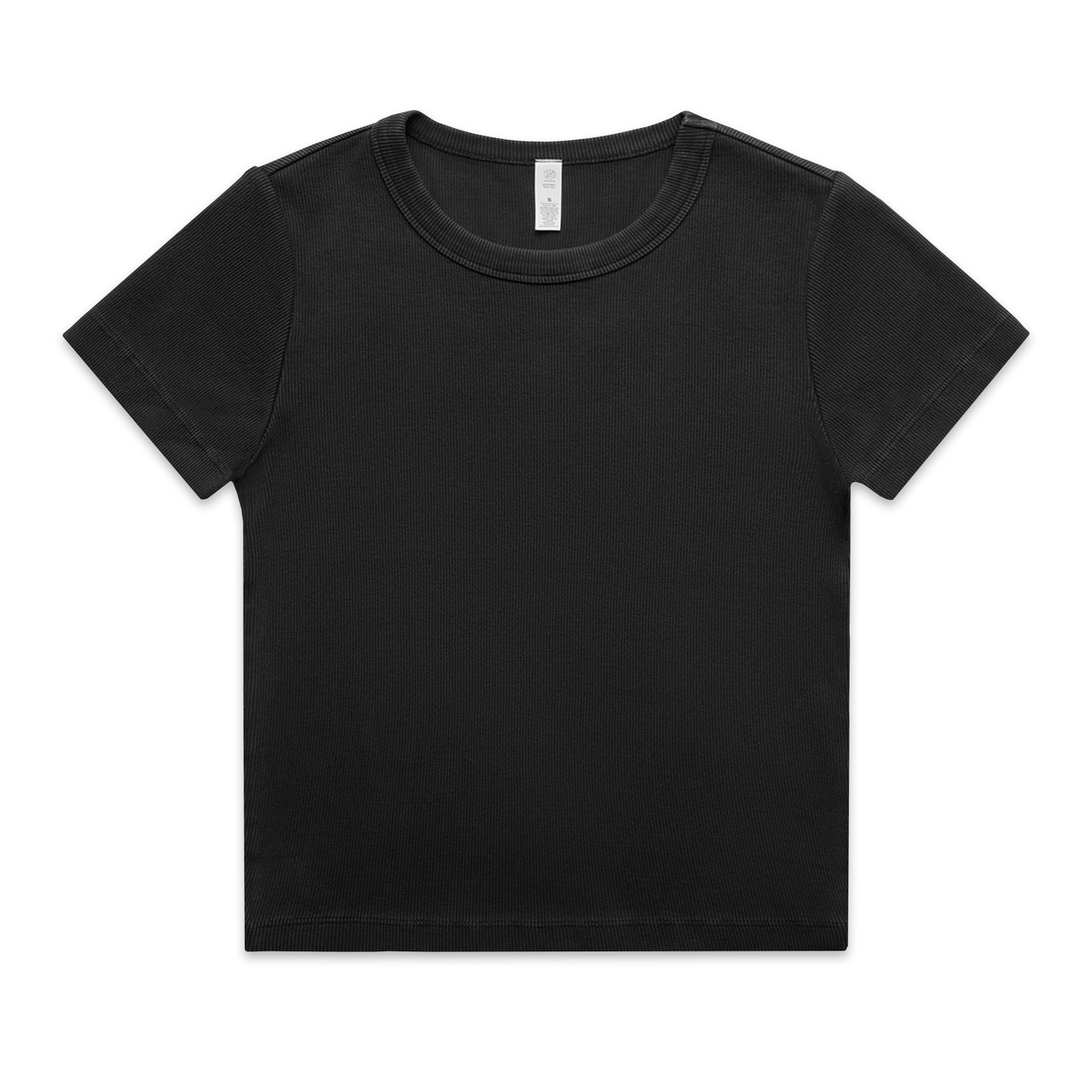 Wo's Faded Organic Rib Tee - Image 4
