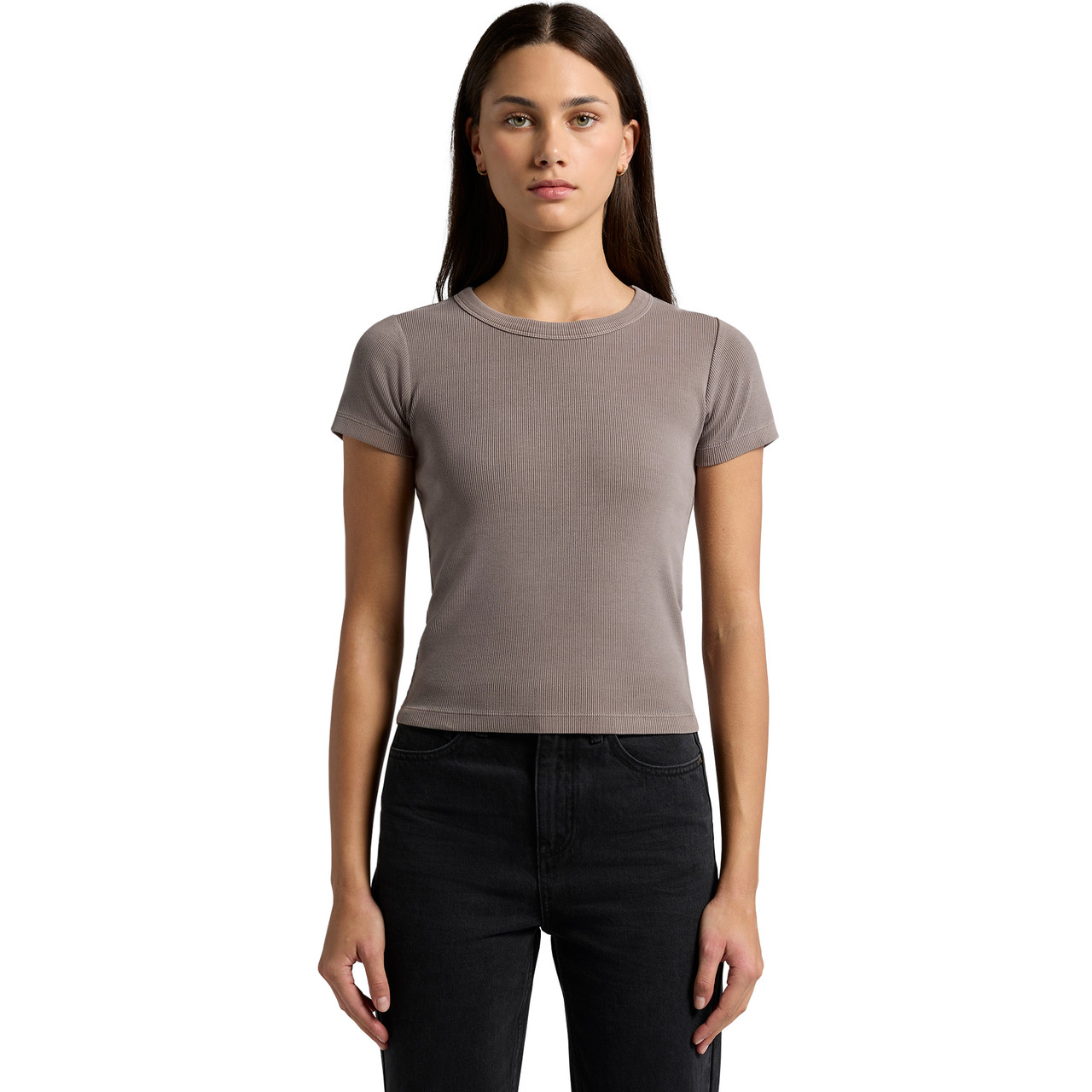 Wo's Faded Organic Rib Tee - Image 8