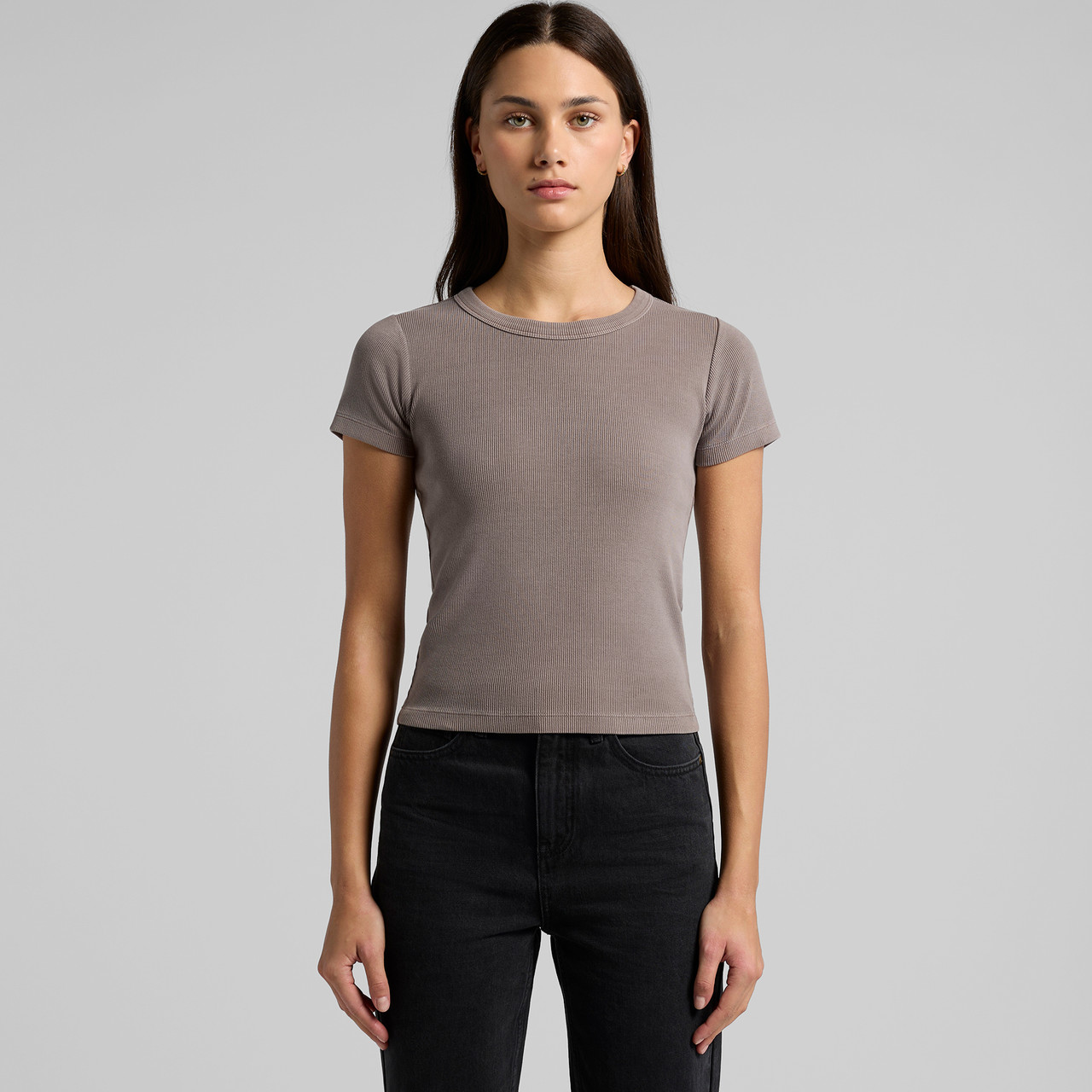 Wo's Faded Organic Rib Tee - Image 9