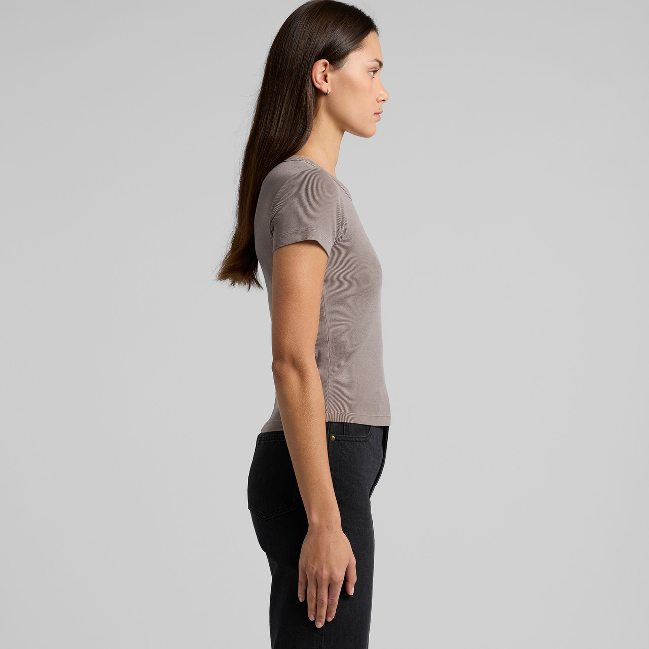 Wo's Faded Organic Rib Tee - Image 10