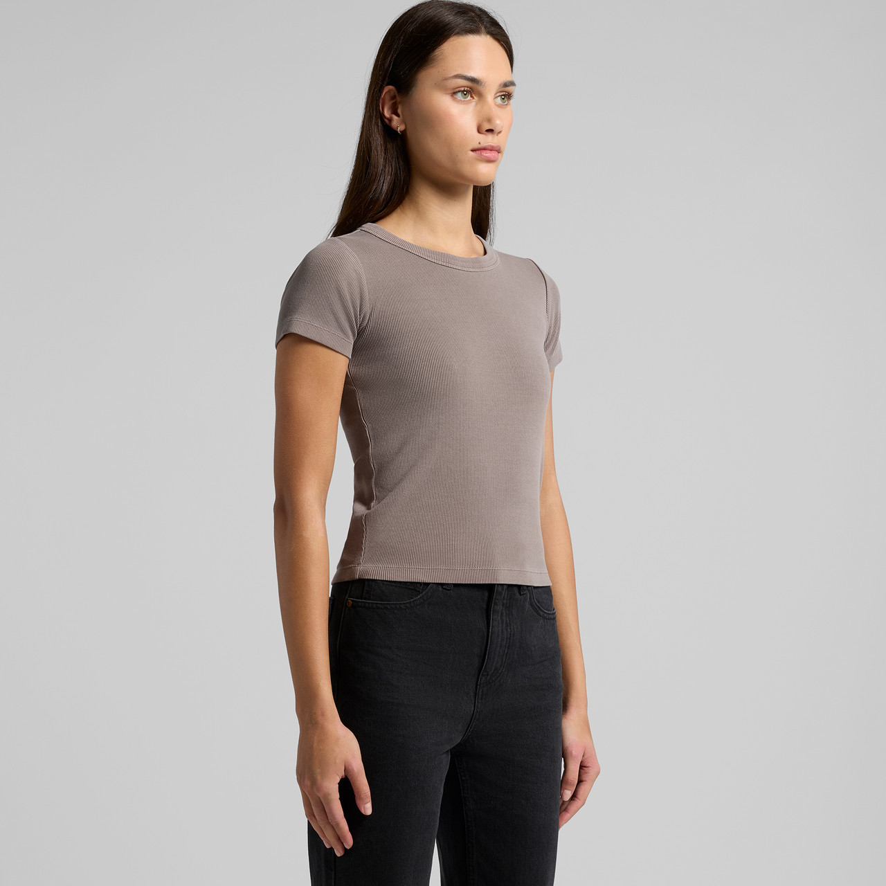 Wo's Faded Organic Rib Tee - Image 11