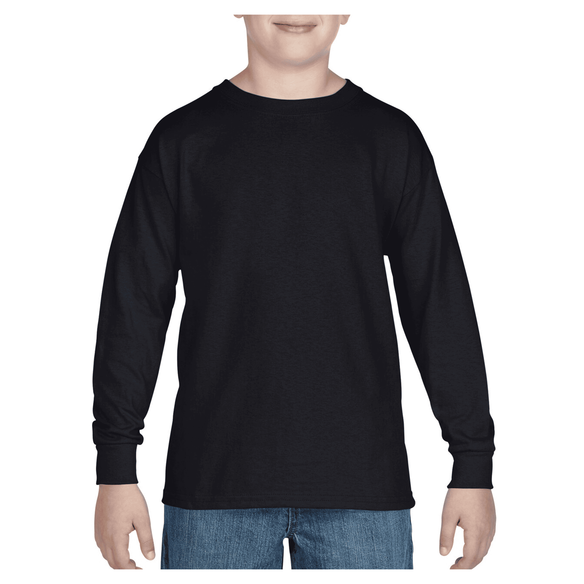 5400B Gildan Heavy Cotton Youth Long Sleeve T-shirt - Image 3