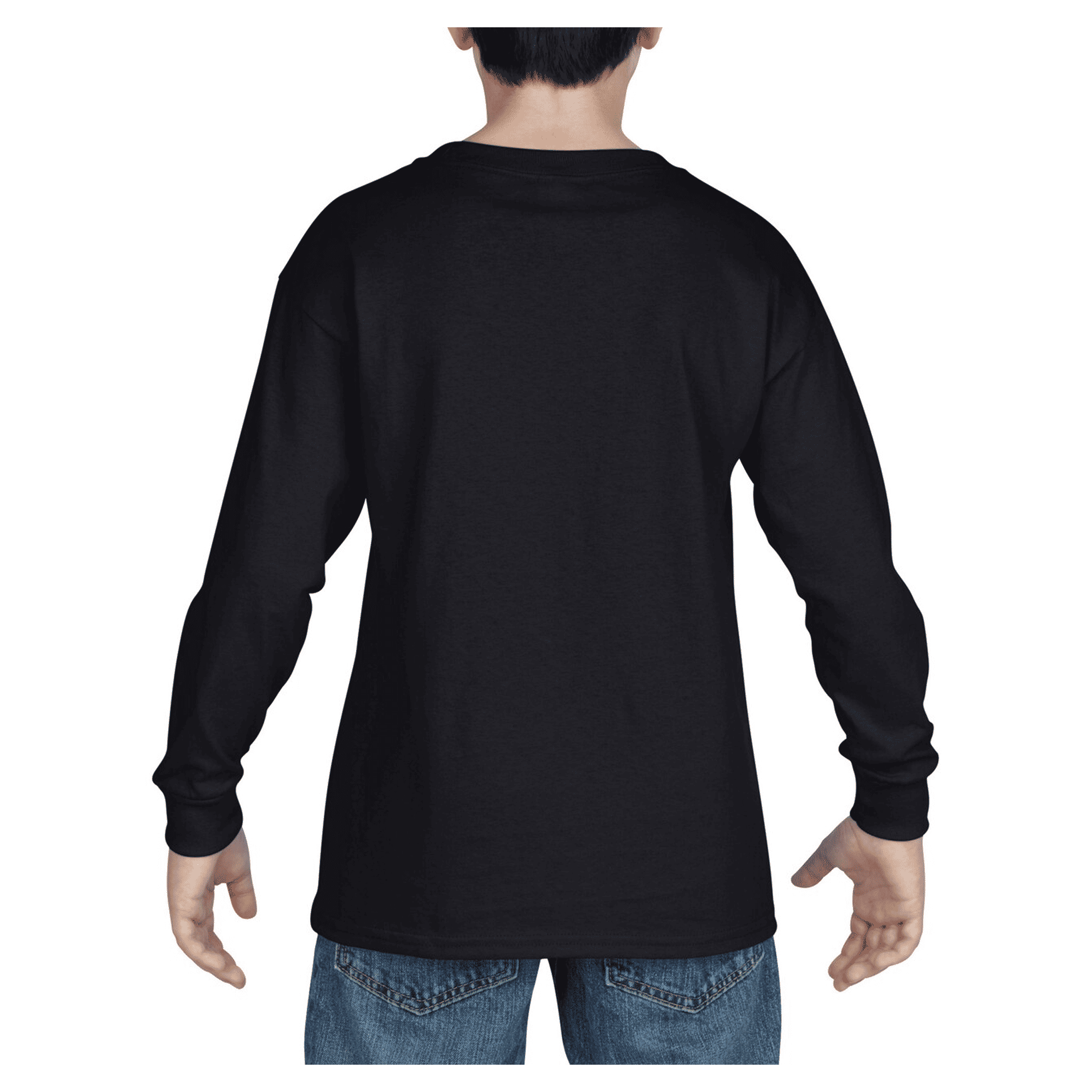 5400B Gildan Heavy Cotton Youth Long Sleeve T-shirt - Image 4
