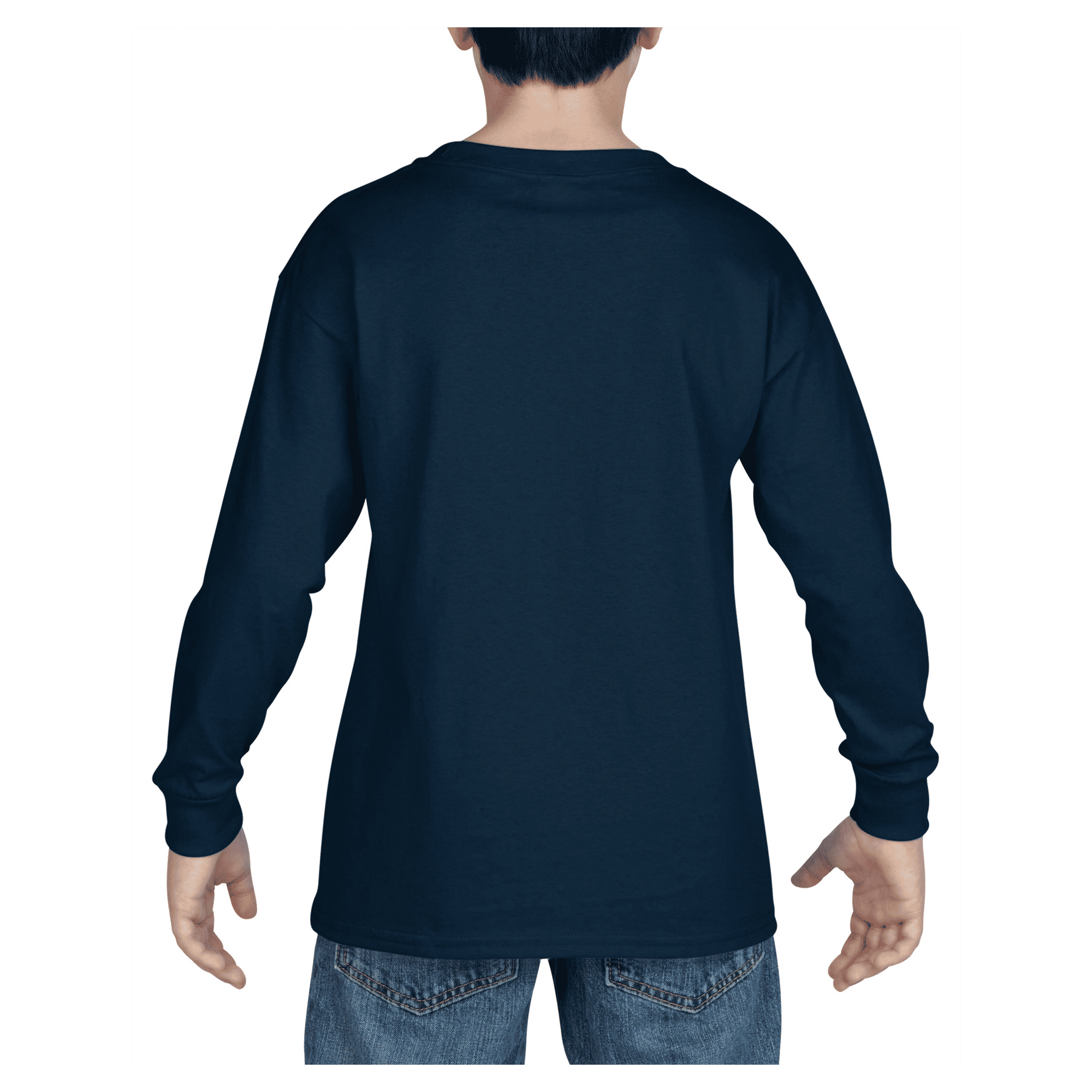 5400B Gildan Heavy Cotton Youth Long Sleeve T-shirt - Image 6