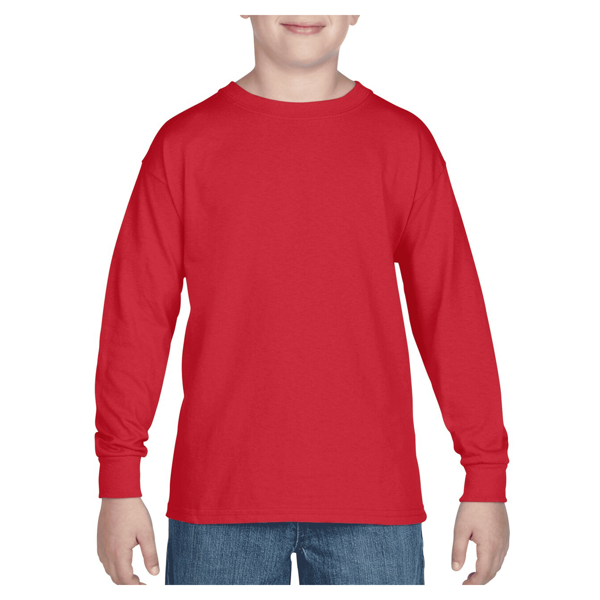 5400B Gildan Heavy Cotton Youth Long Sleeve T-shirt - Image 7