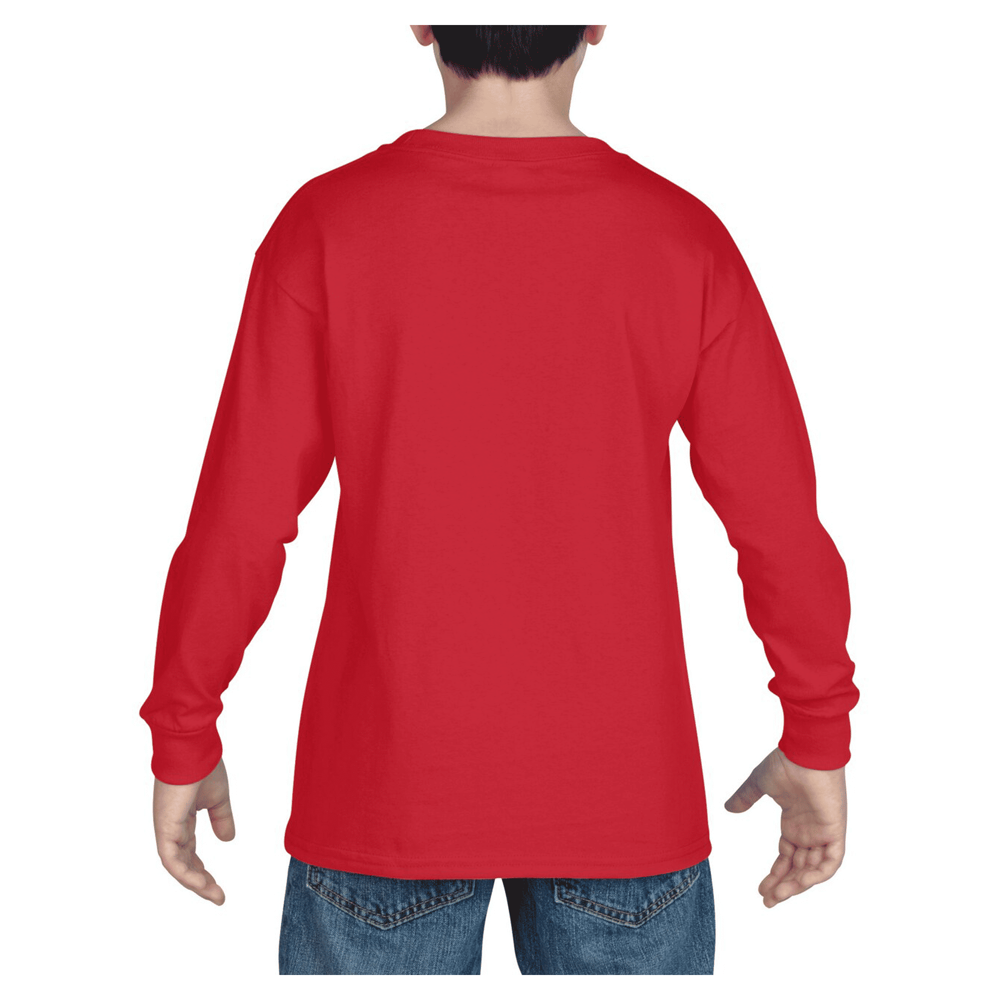 5400B Gildan Heavy Cotton Youth Long Sleeve T-shirt - Image 8