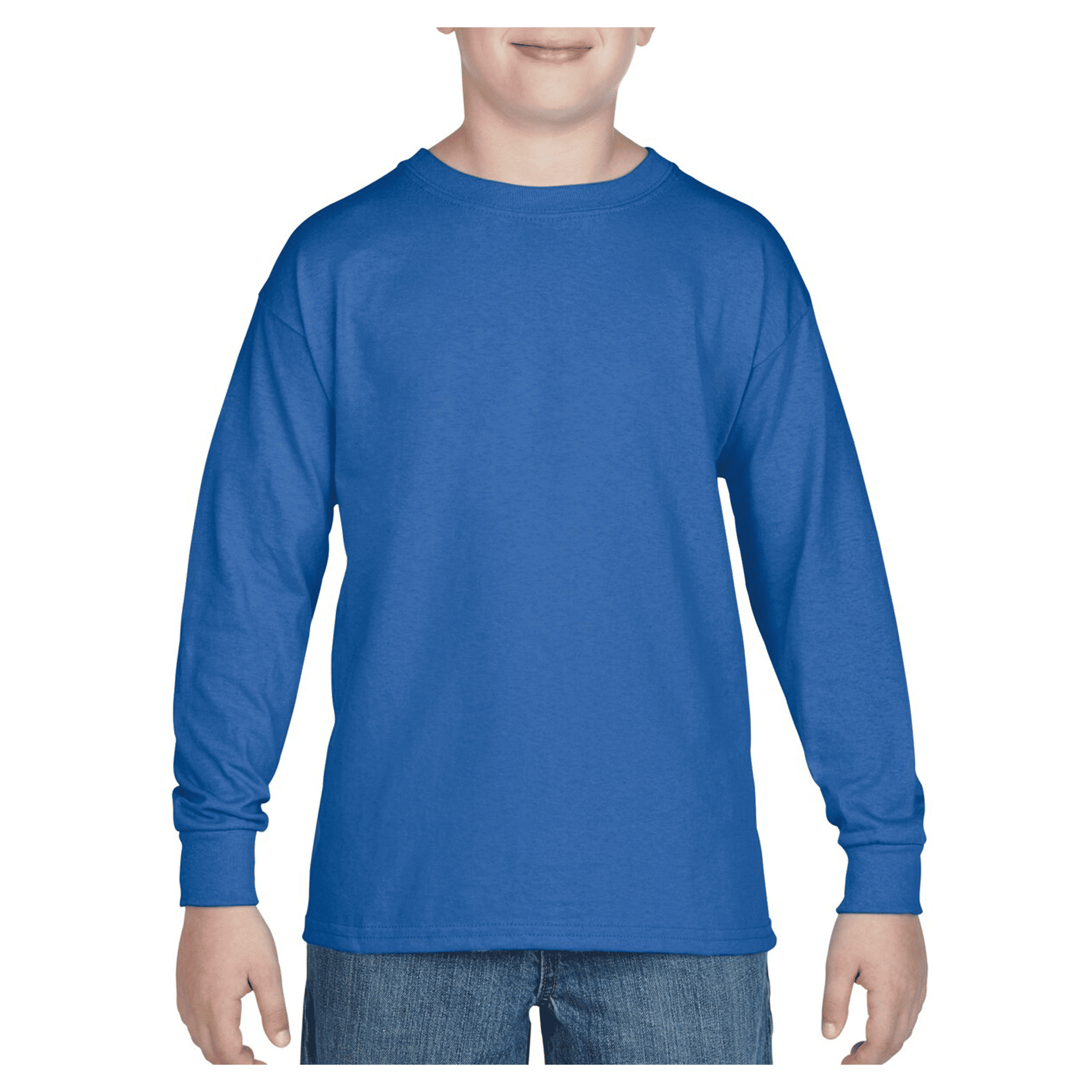 5400B Gildan Heavy Cotton Youth Long Sleeve T-shirt - Image 9