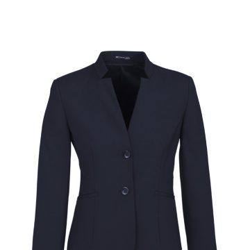 Womens Comfort Wool Stretch Short Jacket with Reverse Lapel