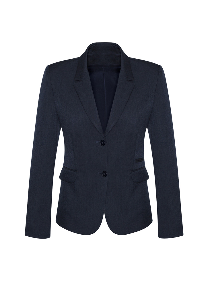 Womens Comfort Wool Stretch 2 Button Mid Length Jacket