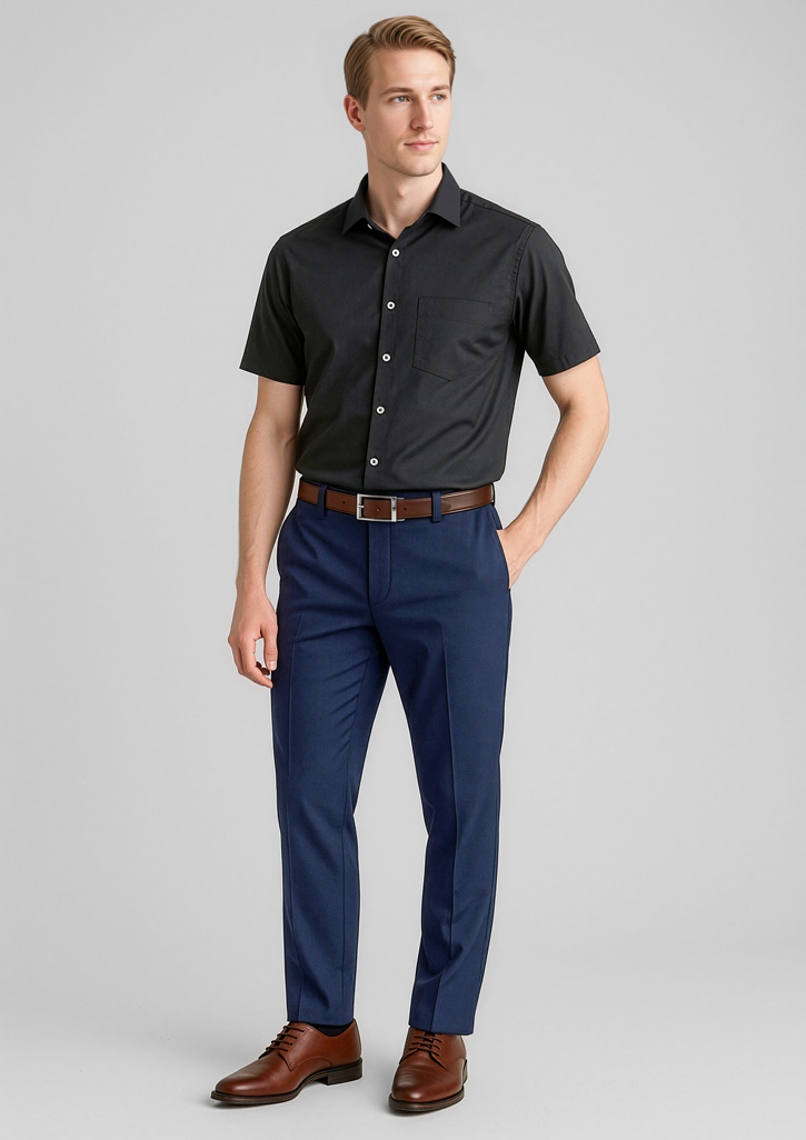 Mens Comfort Wool Stretch Slimline Pant