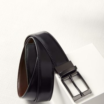 Mens Leather Reversible Belt