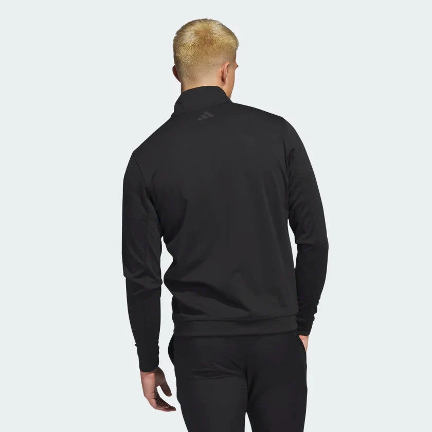 Adidas Mens Elevate Quarter Zip Pullover - Black - Image 3