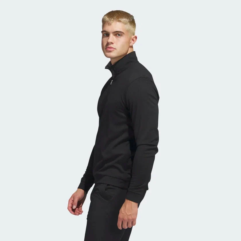 Adidas Mens Elevate Quarter Zip Pullover - Black - Image 4