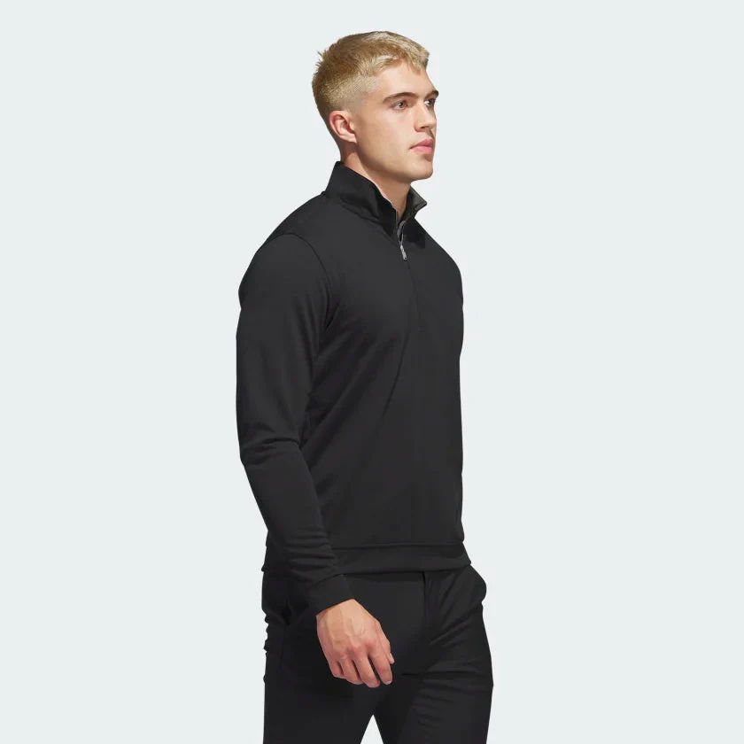 Adidas Mens Elevate Quarter Zip Pullover - Black - Image 5