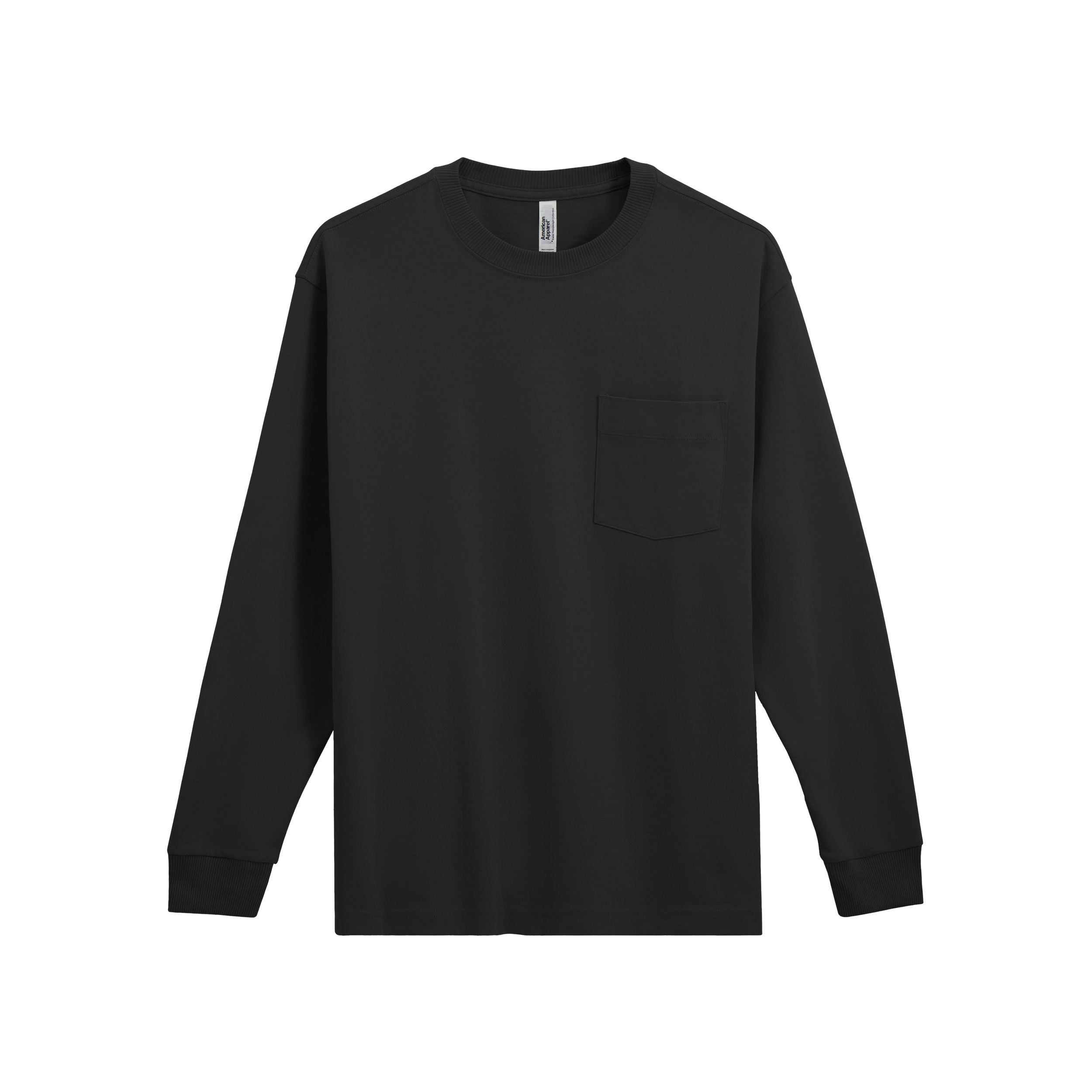 9410 American Apparel Super Heavyweight Long Sleeve T-Shirt With Pocket - Image 3