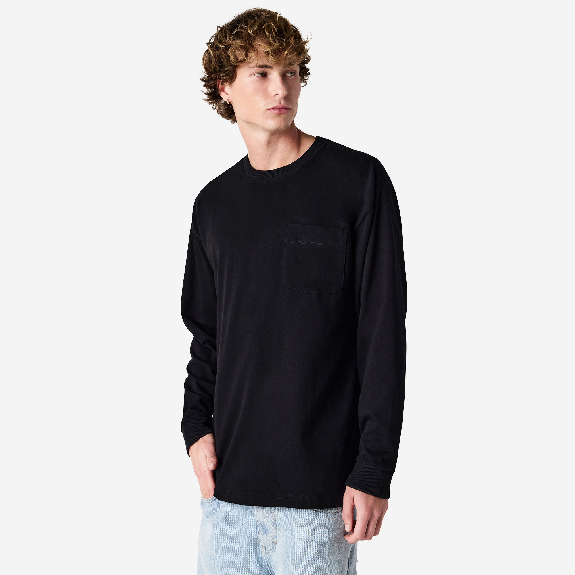 9410 American Apparel Super Heavyweight Long Sleeve T-Shirt With Pocket - Image 4