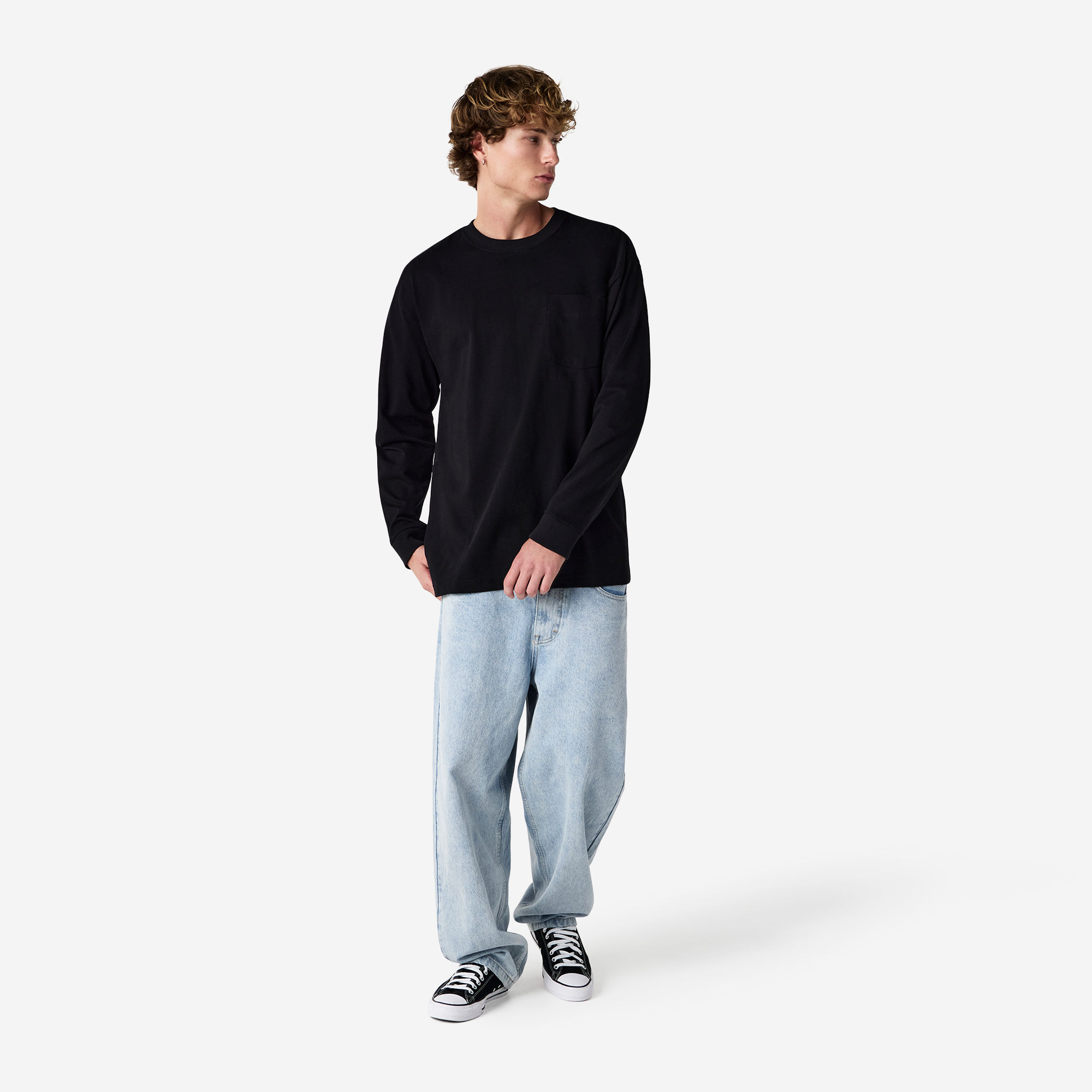9410 American Apparel Super Heavyweight Long Sleeve T-Shirt With Pocket - Image 6