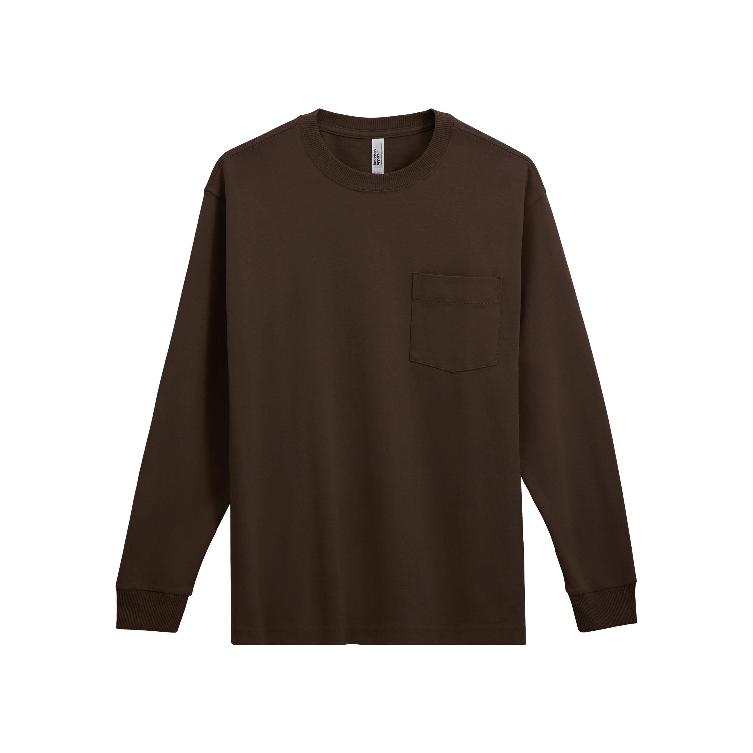 9410 American Apparel Super Heavyweight Long Sleeve T-Shirt With Pocket - Image 9
