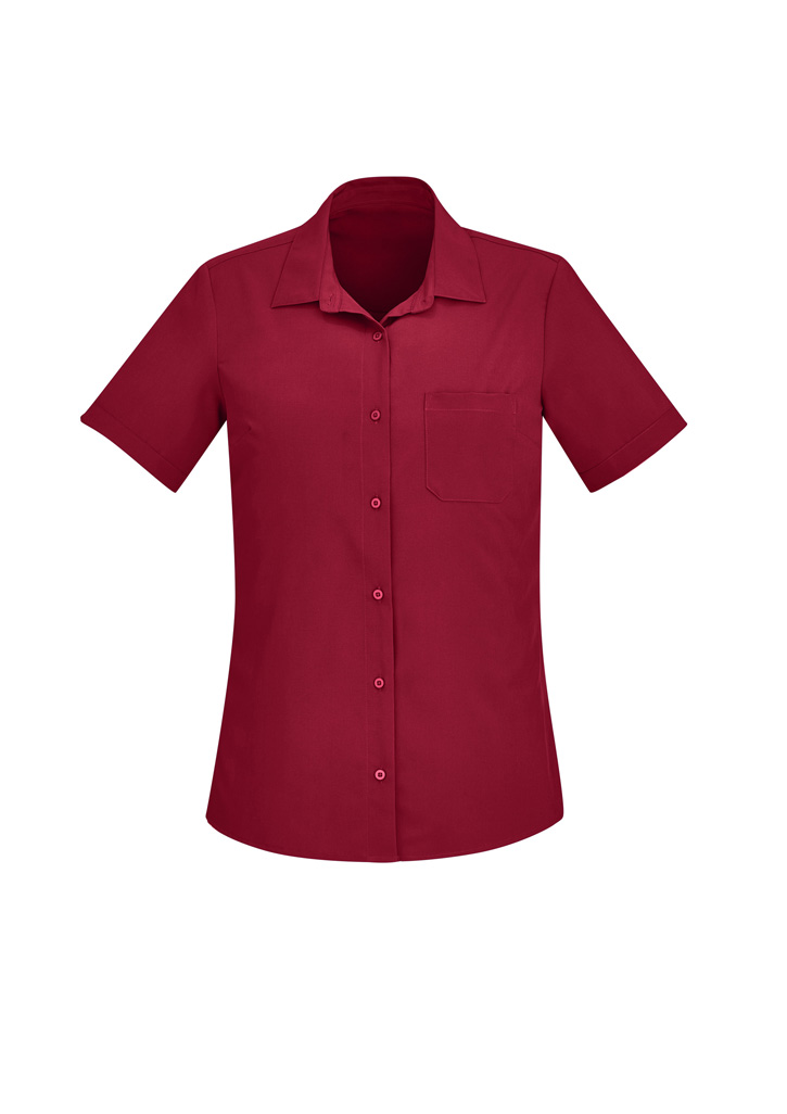 Womens Florence Plain Short Sleeve Shirt - Image 40