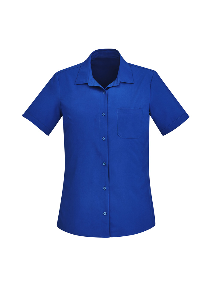 Womens Florence Plain Short Sleeve Shirt - Image 42