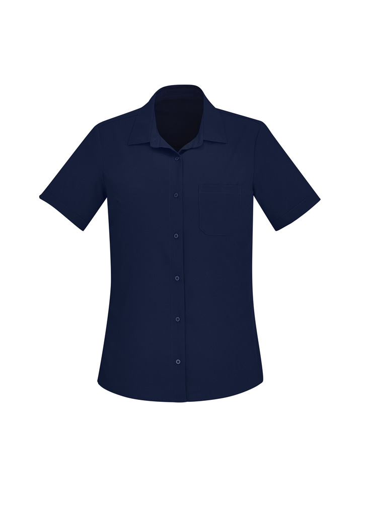 Womens Florence Plain Short Sleeve Shirt - Image 29