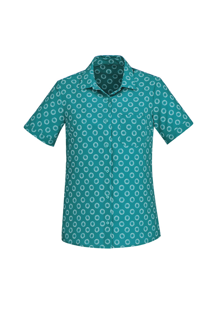 Womens Florence Daisy Print Short Sleeve Shirt - Image 17