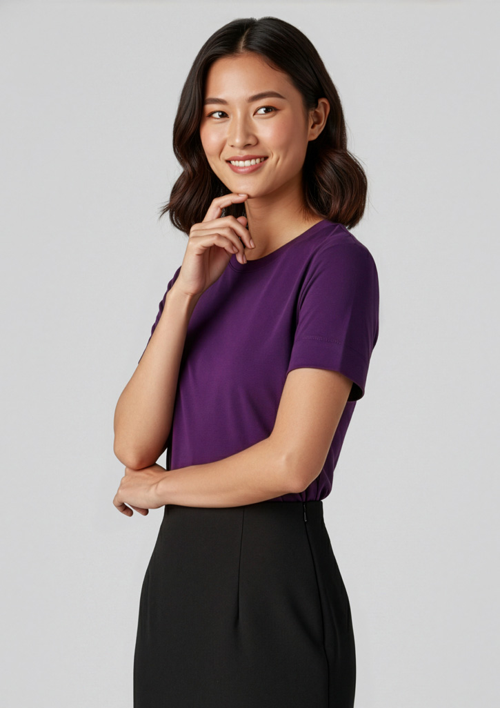 Womens Marley Short Sleeve Jersey Top - Image 26
