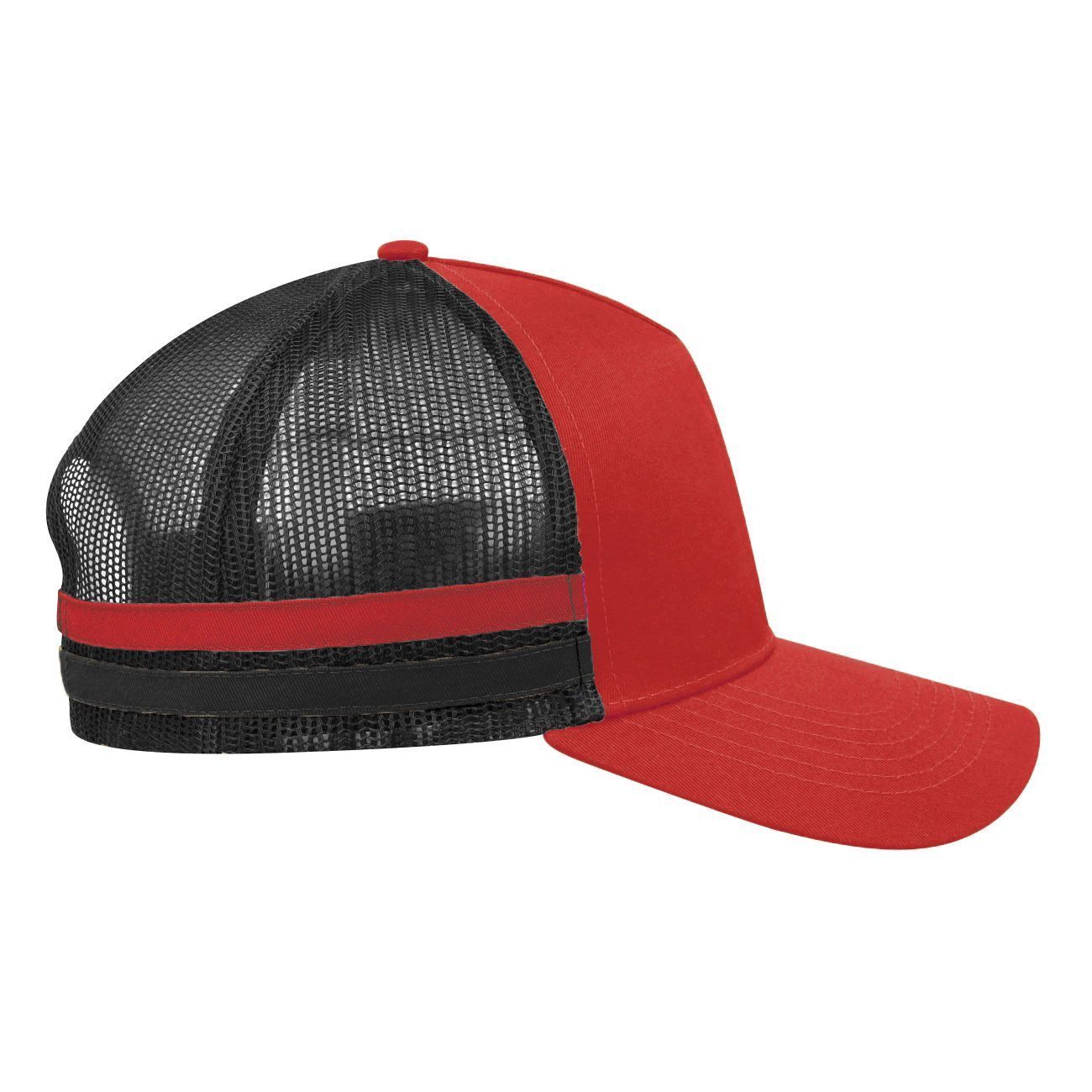 F24503 Headwear24 Striped Trucker Cap - Image 30