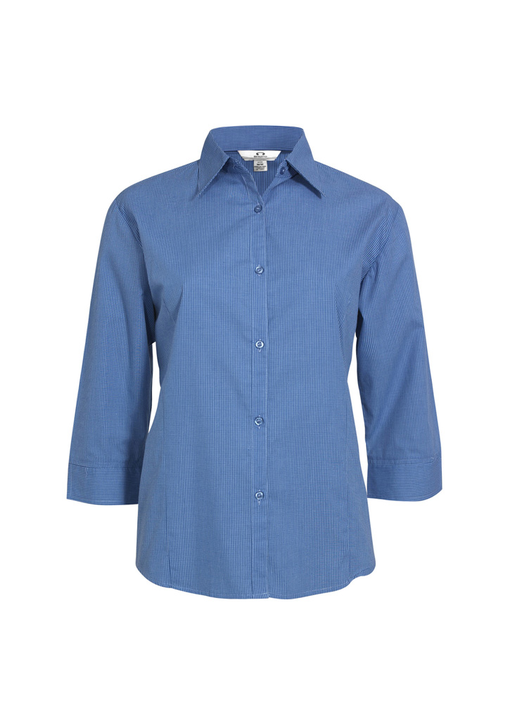 Womens Micro Check 3/4 Sleeve Shirt - Image 17