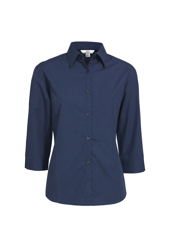 Womens Micro Check 3/4 Sleeve Shirt - Image 15