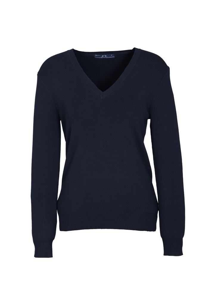 Womens V-Neck Knit Pullover - Image 11