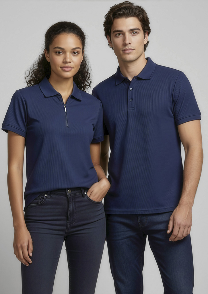 Mens Micro Waffle Short Sleeve Polo - Image 11