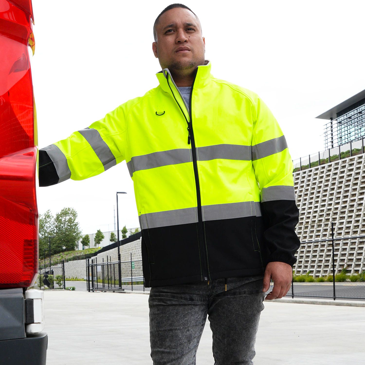 R450X Work-Guard Printable D/N Safety Softshell Jacket - Image 3
